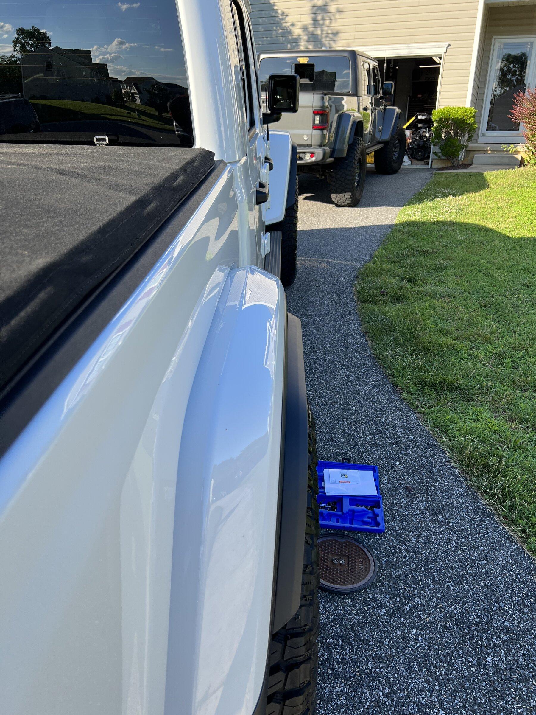 Jeep Gladiator Mojave xTreme Recon Fender Flares installed 6460F8F5-6723-4ADE-9D95-2D2542ACA634