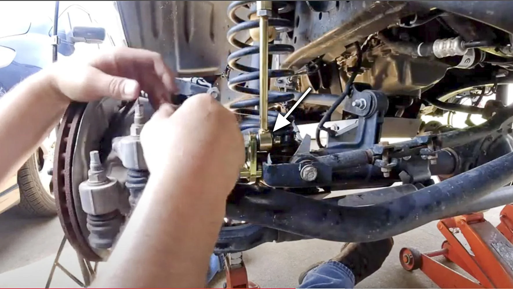 Jeep Gladiator Front sway bar end links, quick disconnects insid