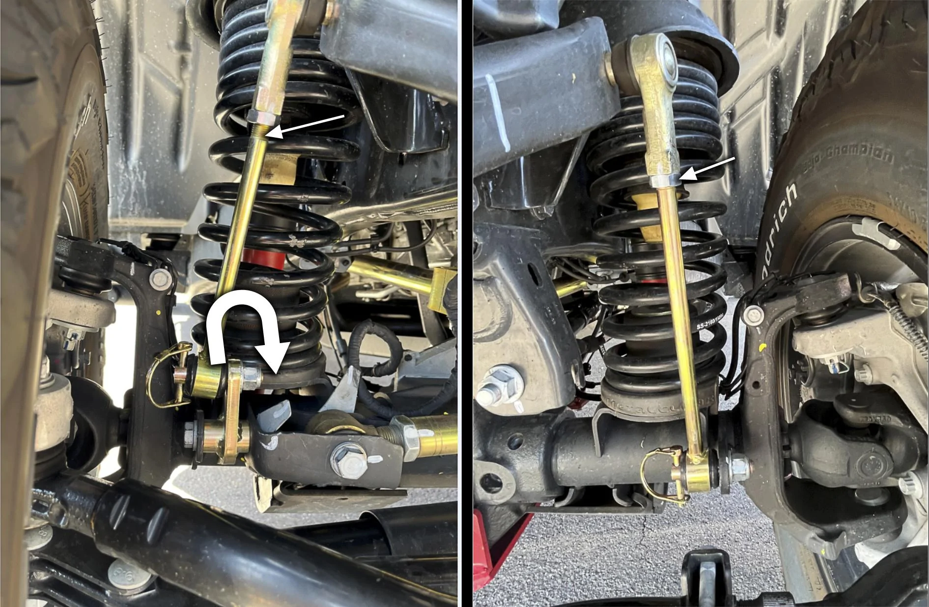 Jeep Gladiator Front sway bar end links, quick disconnects disconnects