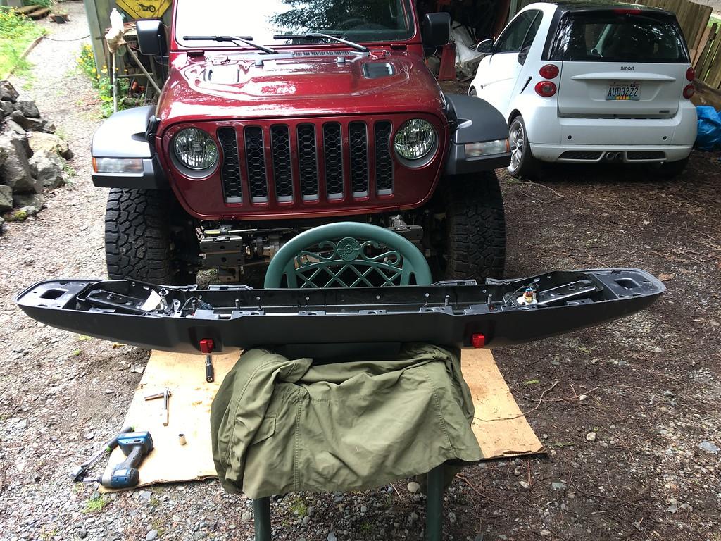 Jeep Gladiator Step by step, with photos, how to install a Warn winch on a Jeep Gladiator, using STOCK plastic bumper. IMG_5204-XL