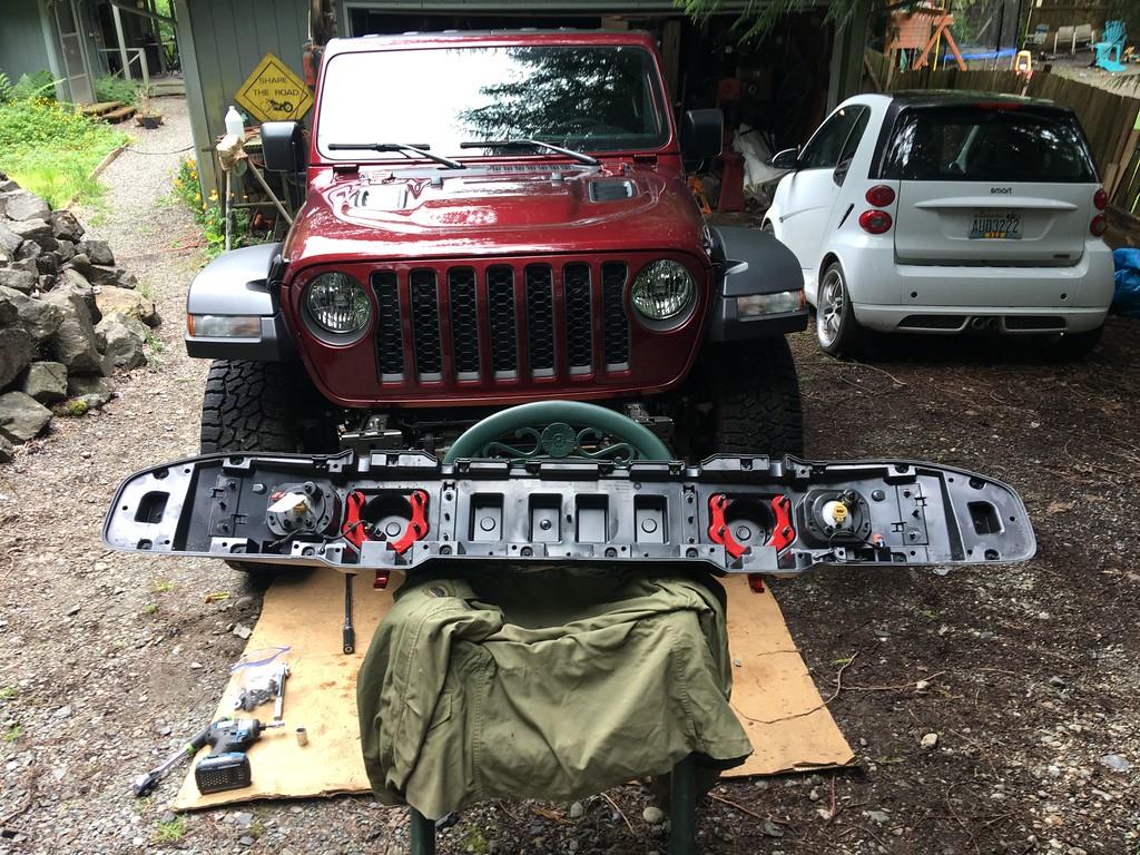 Jeep Gladiator Step by step, with photos, how to install a Warn winch on a Jeep Gladiator, using STOCK plastic bumper. IMG_5211-XL