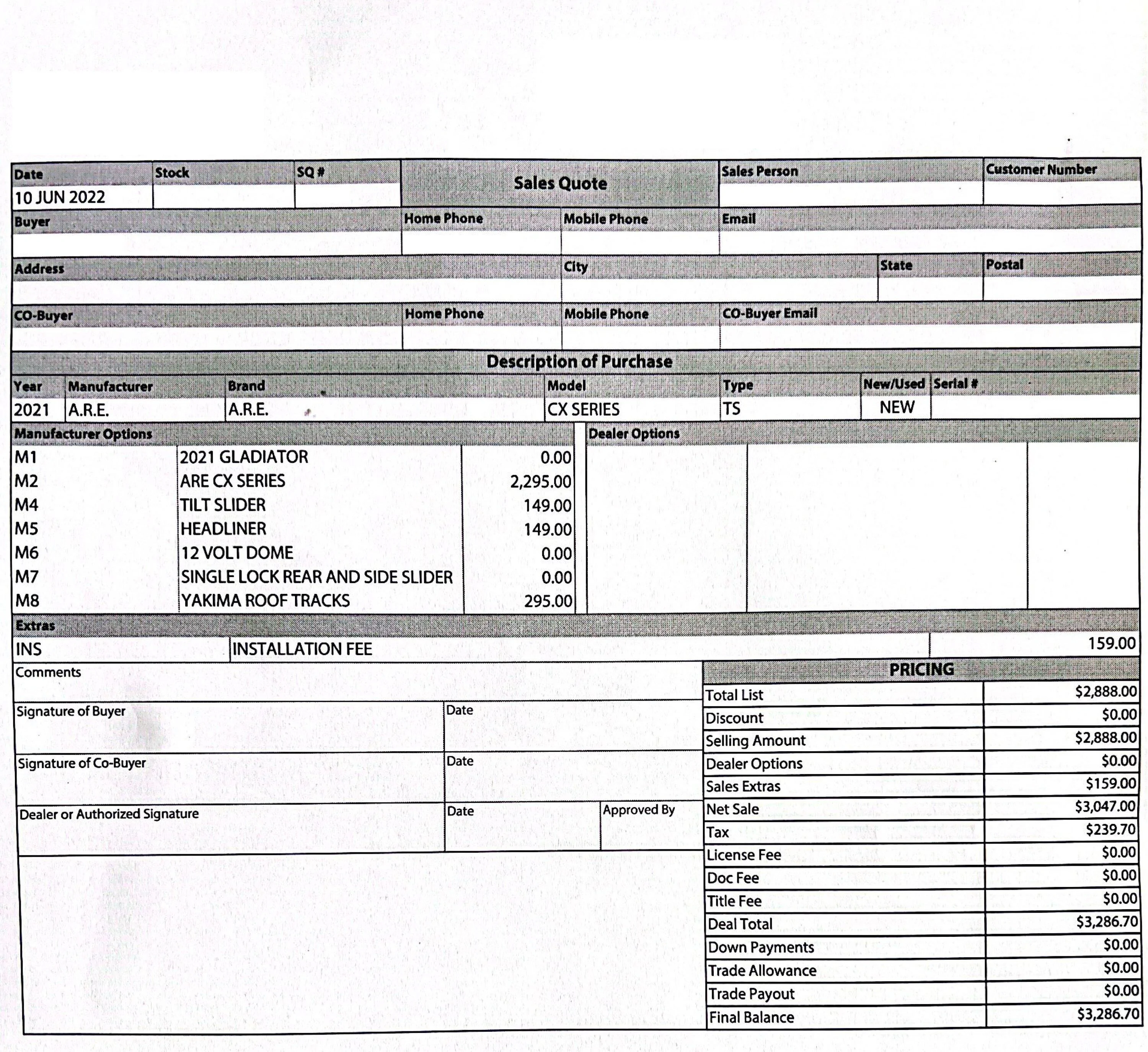 Jeep Gladiator ARE CX Series Cap Cost ARE TOP PRICE