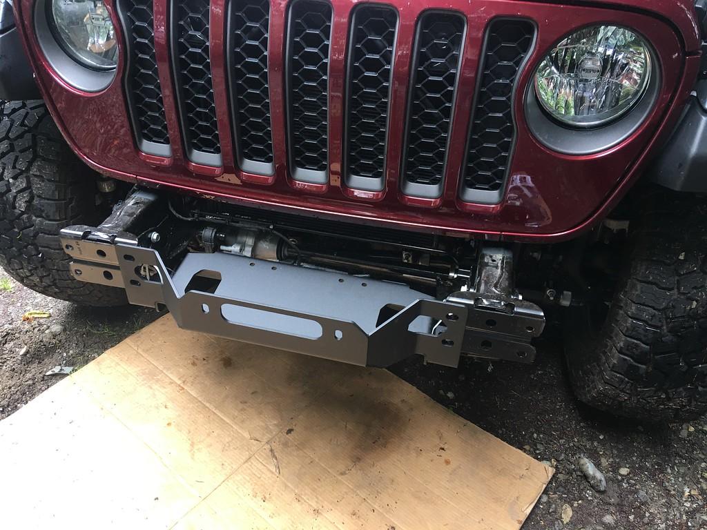 Jeep Gladiator Step by step, with photos, how to install a Warn winch on a Jeep Gladiator, using STOCK plastic bumper. IMG_5225-XL