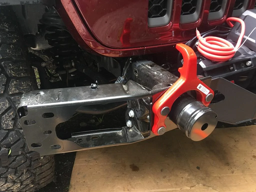 Jeep Gladiator Step by step, with photos, how to install a Warn winch on a Jeep Gladiator, using STOCK plastic bumper. IMG_5242-XL