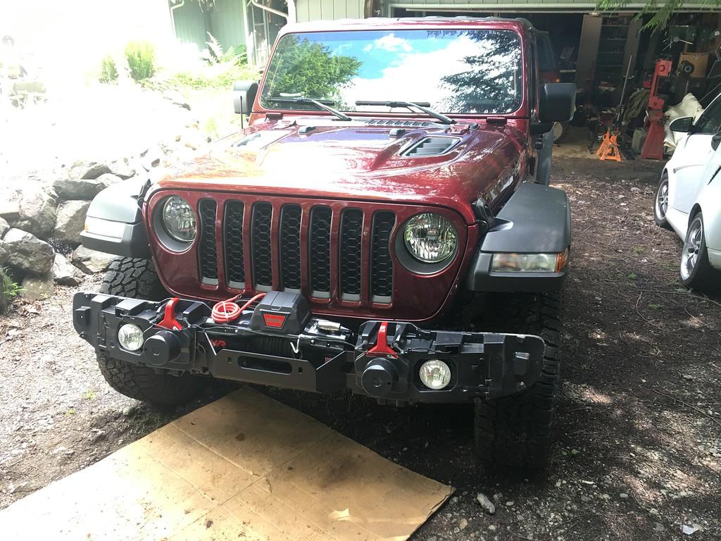 Jeep Gladiator Step by step, with photos, how to install a Warn winch on a Jeep Gladiator, using STOCK plastic bumper. IMG_5254-XL