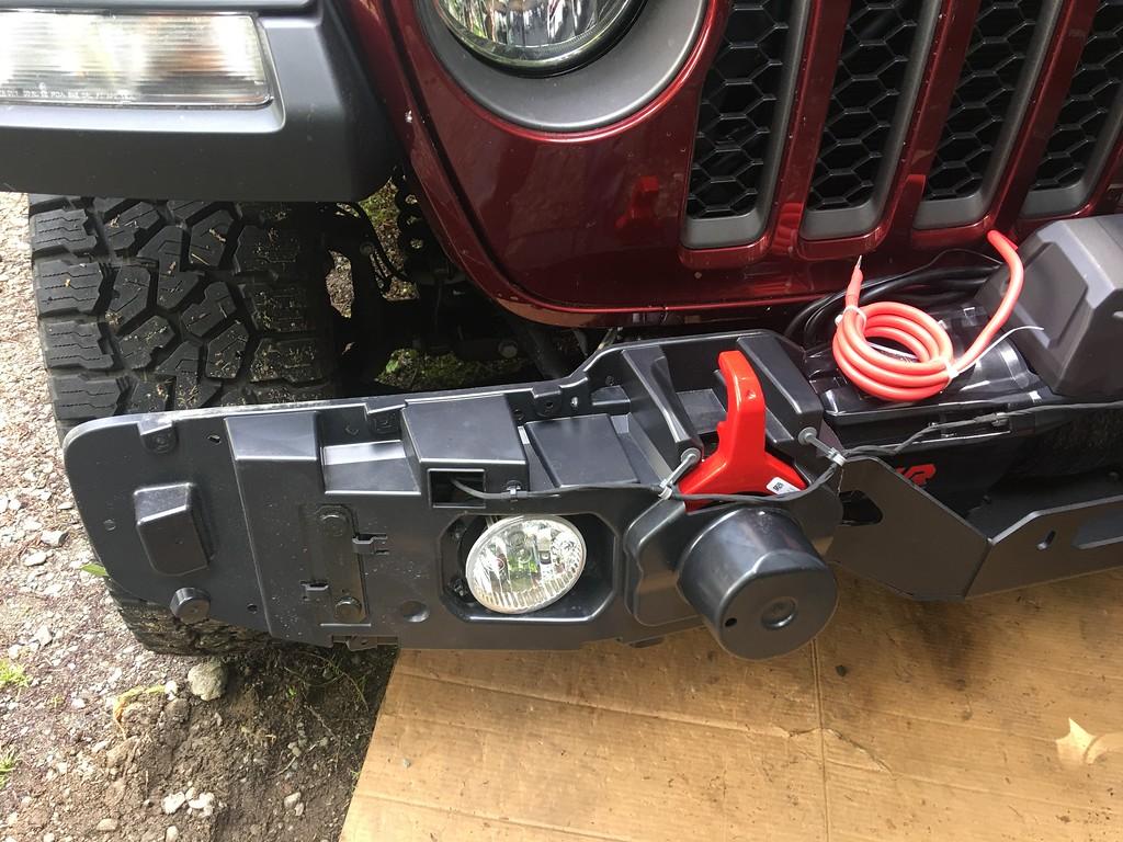 Jeep Gladiator Step by step, with photos, how to install a Warn winch on a Jeep Gladiator, using STOCK plastic bumper. IMG_5255-XL