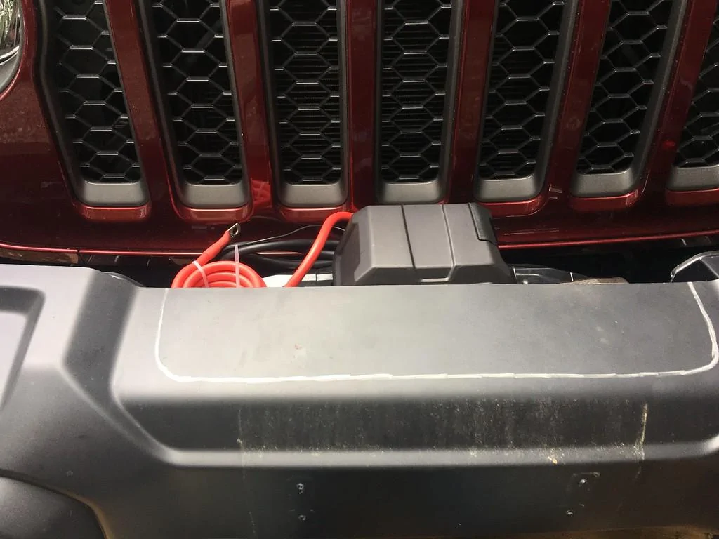 Jeep Gladiator Step by step, with photos, how to install a Warn winch on a Jeep Gladiator, using STOCK plastic bumper. IMG_5257-XL