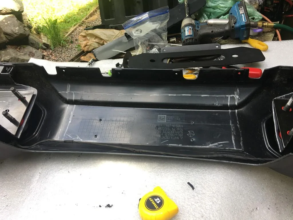 Jeep Gladiator Step by step, with photos, how to install a Warn winch on a Jeep Gladiator, using STOCK plastic bumper. IMG_5263-XL