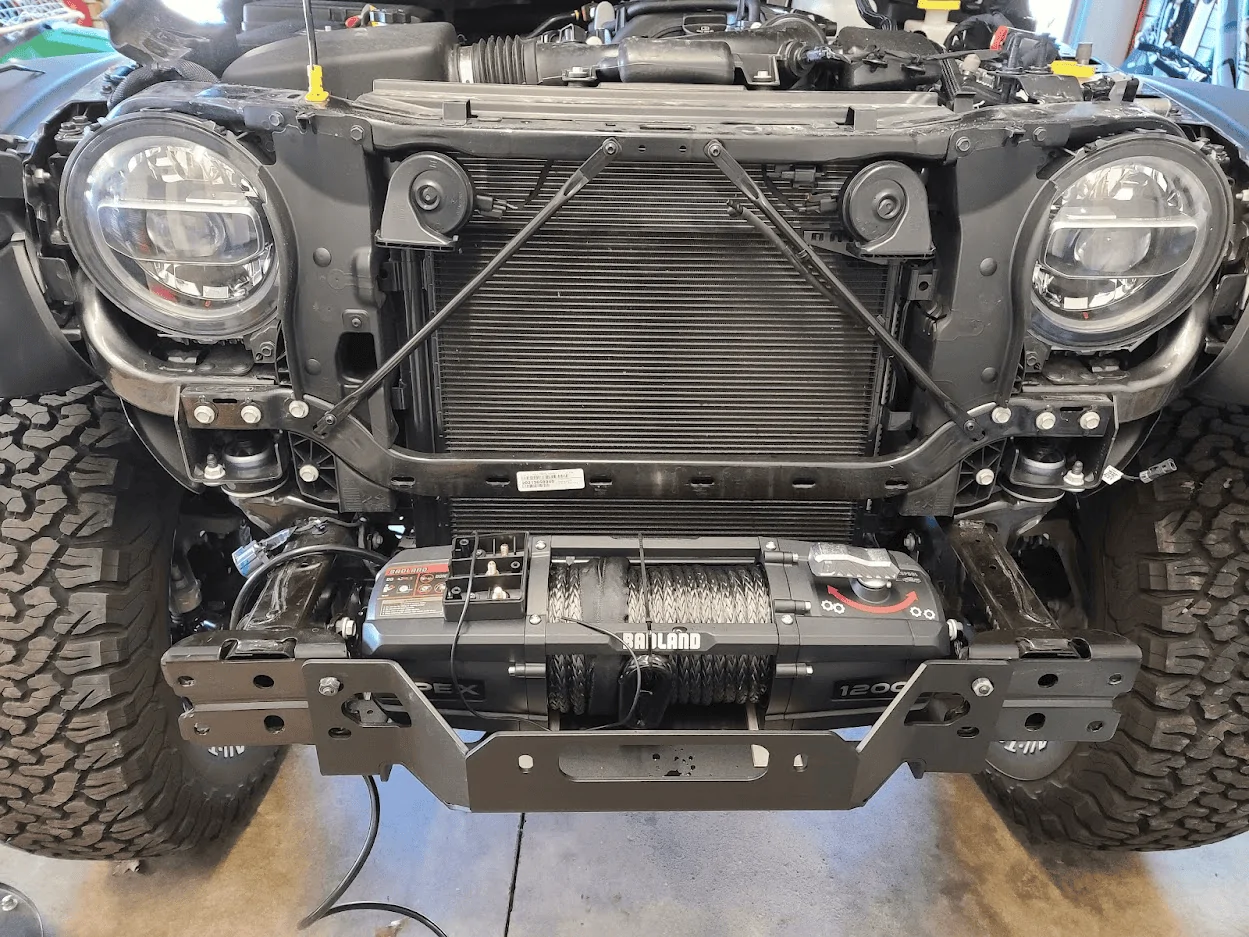 Jeep Gladiator Warn winch plate #101255 with a FACTORY steel Rubicon front bumper? YES, it can be done THANKS for the information 1655157244507