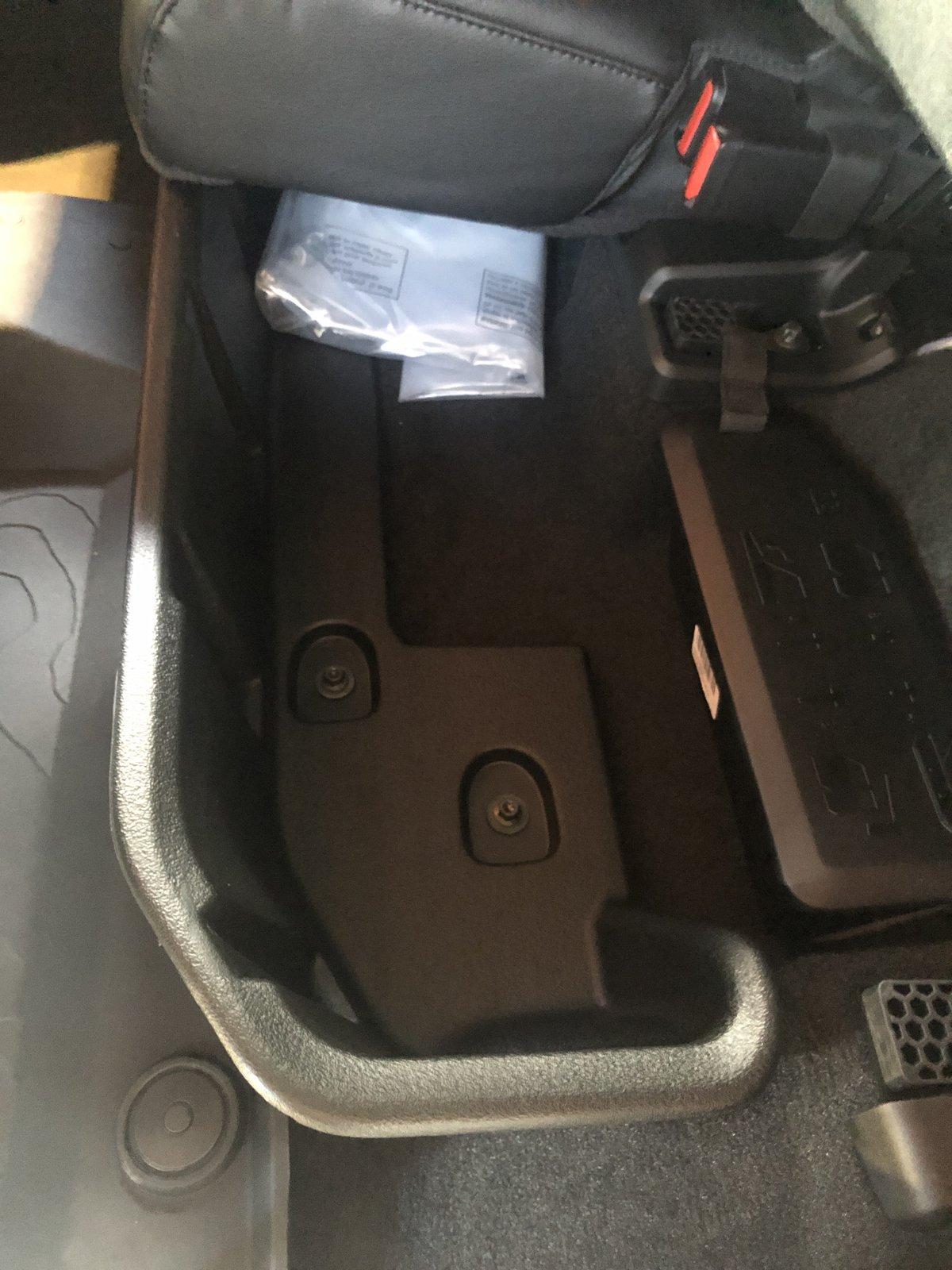 Jeep Gladiator Do all rubicons have the locking bin under rear seat? FEB0C660-3D50-4B60-9FD3-EF2992A704B0