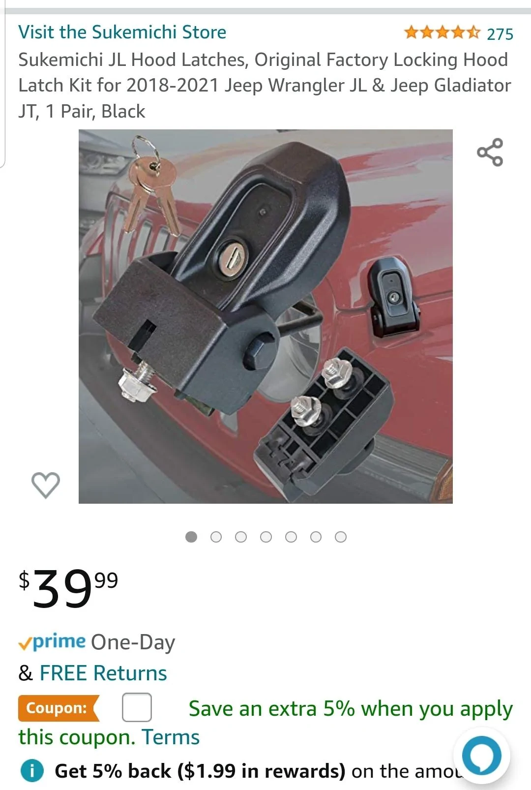Jeep Gladiator Locking Hood Latches for ‘21 Willys: Sources and Pictures Please! Screenshot_20220614-162228_Amazon Shopping