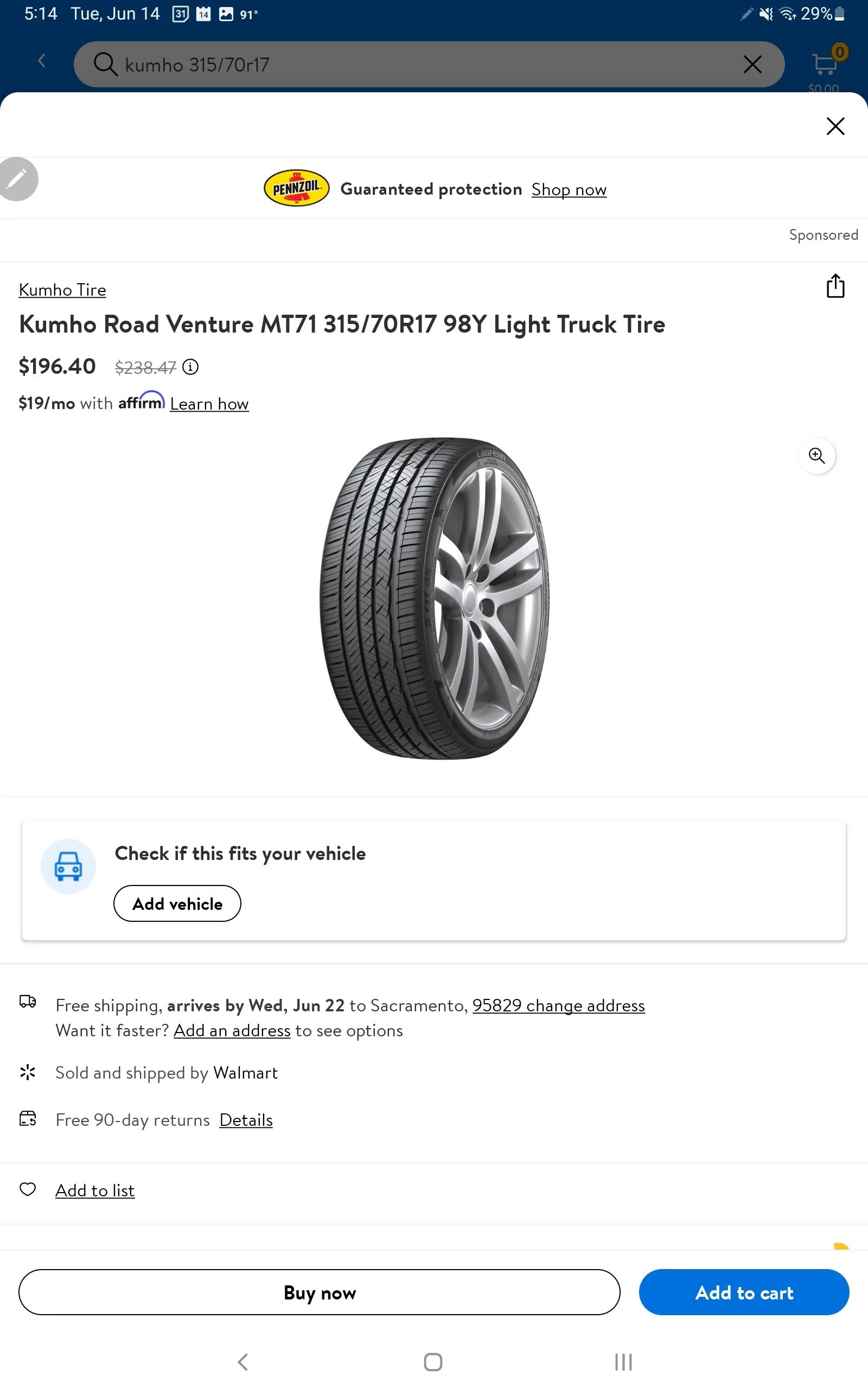 Jeep Gladiator EDIT: Too good to be true. Maxxis 35/11.50/17 for 149 Screenshot_20220614-171419_Walmart