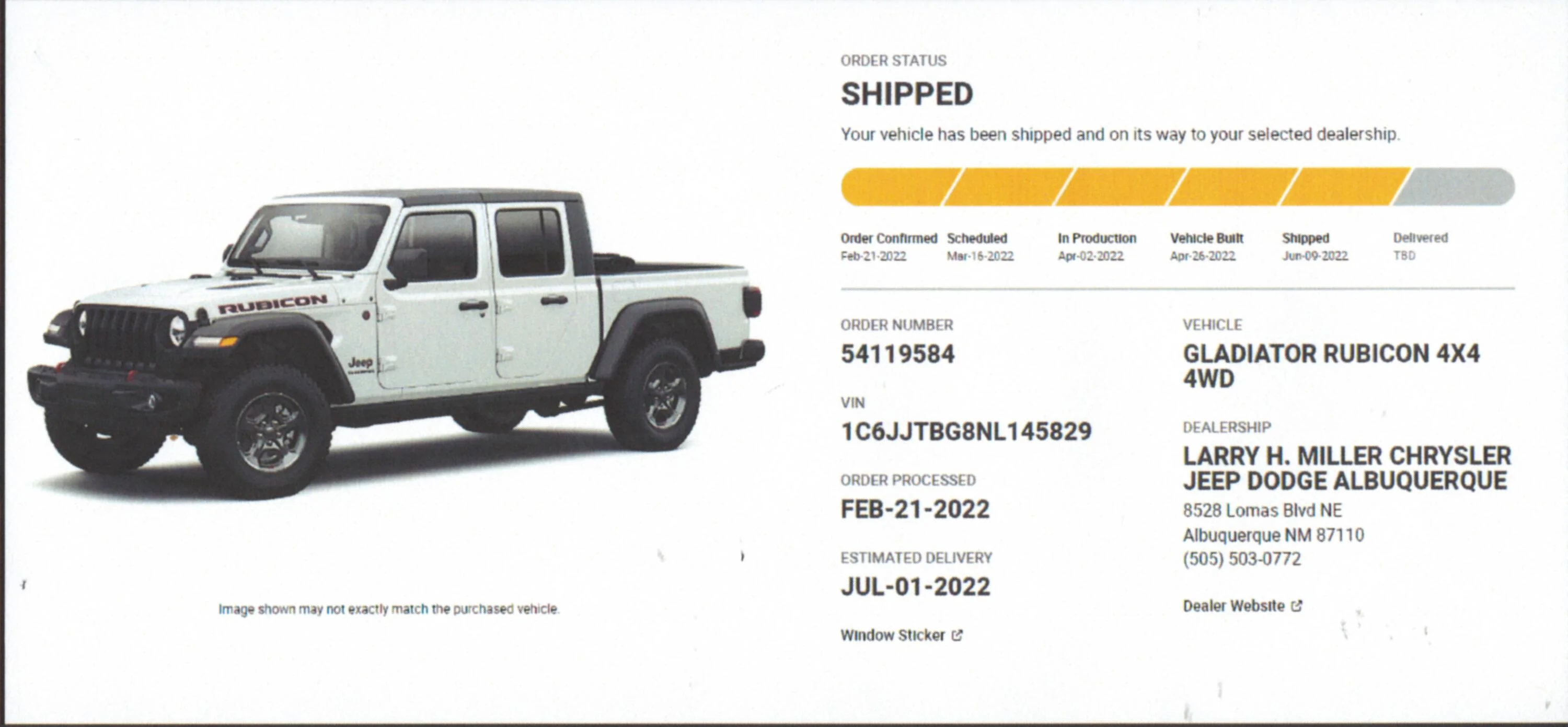 Jeep Gladiator Just Ordered? Check in HERE! orderstatus061722