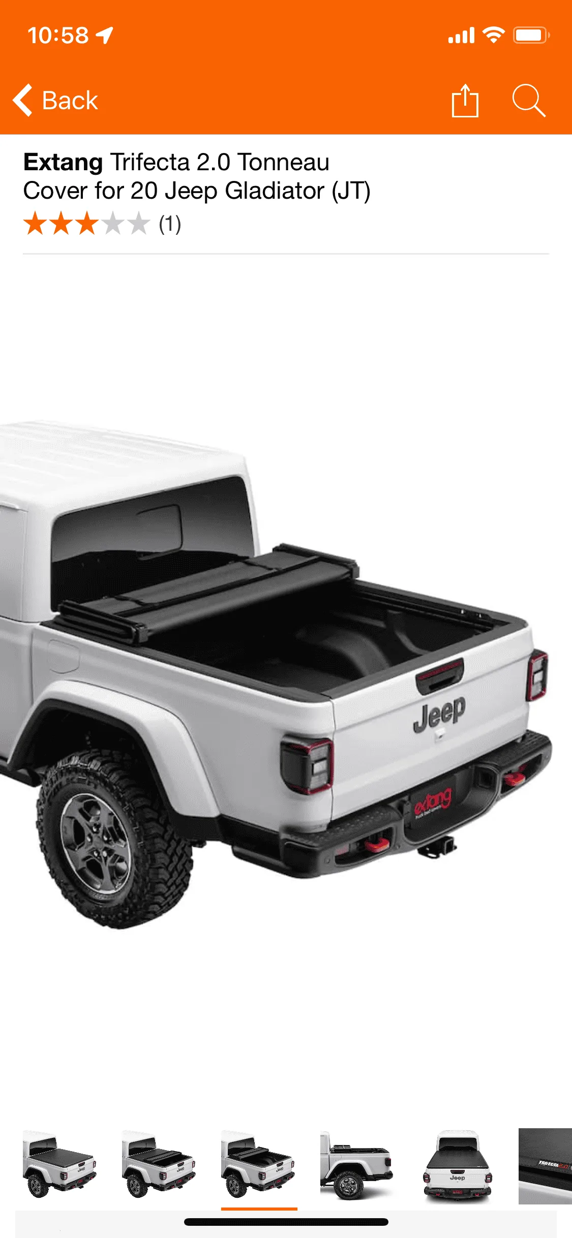 Jeep Gladiator Extang trifecta 2.0 soft tri-fold 5120B644-4F4B-48F7-BE3D-0DA02A894C0F