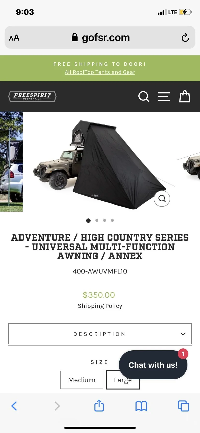 Jeep Gladiator FSR Rooftop tent for sale - Mi DF3BD7C0-3245-4587-81A0-B2814DF12570
