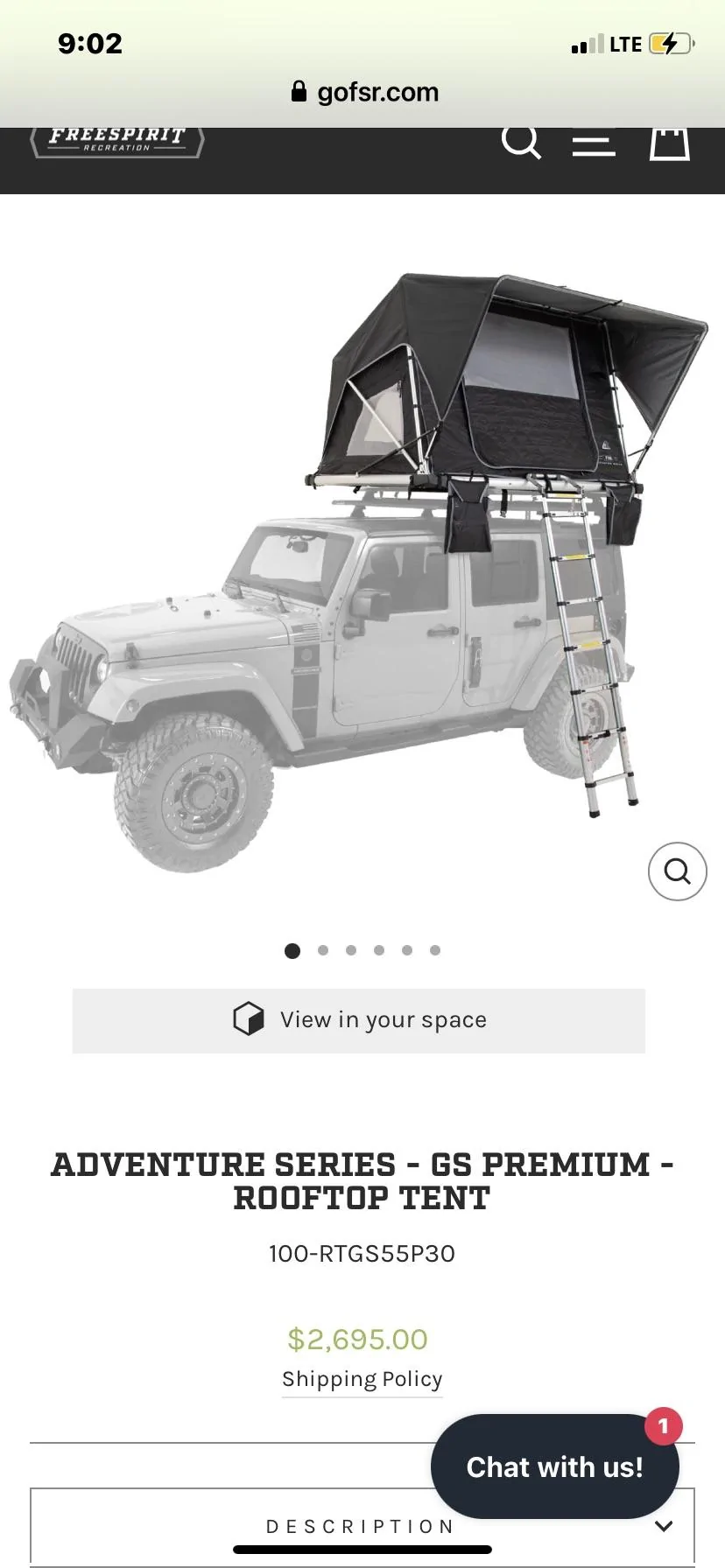 Jeep Gladiator FSR Rooftop tent for sale - Mi 1A0A770E-D996-46CF-903F-6595012DE3F1