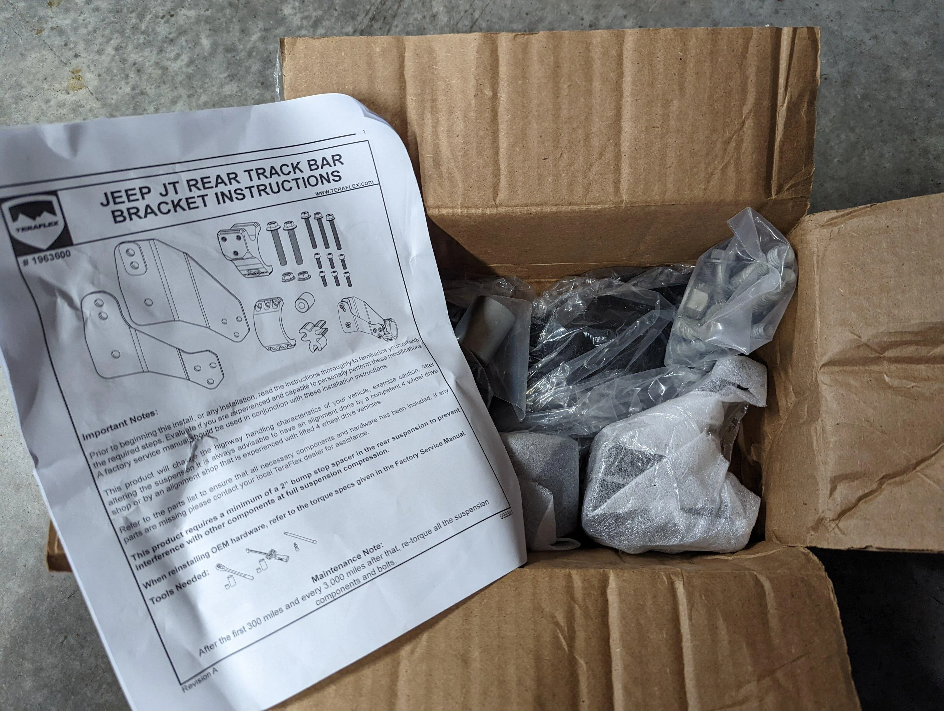 Jeep Gladiator Teraflex Rear Trackbar Bracket Kit NEW $100 Shipped PXL_20220620_115303978