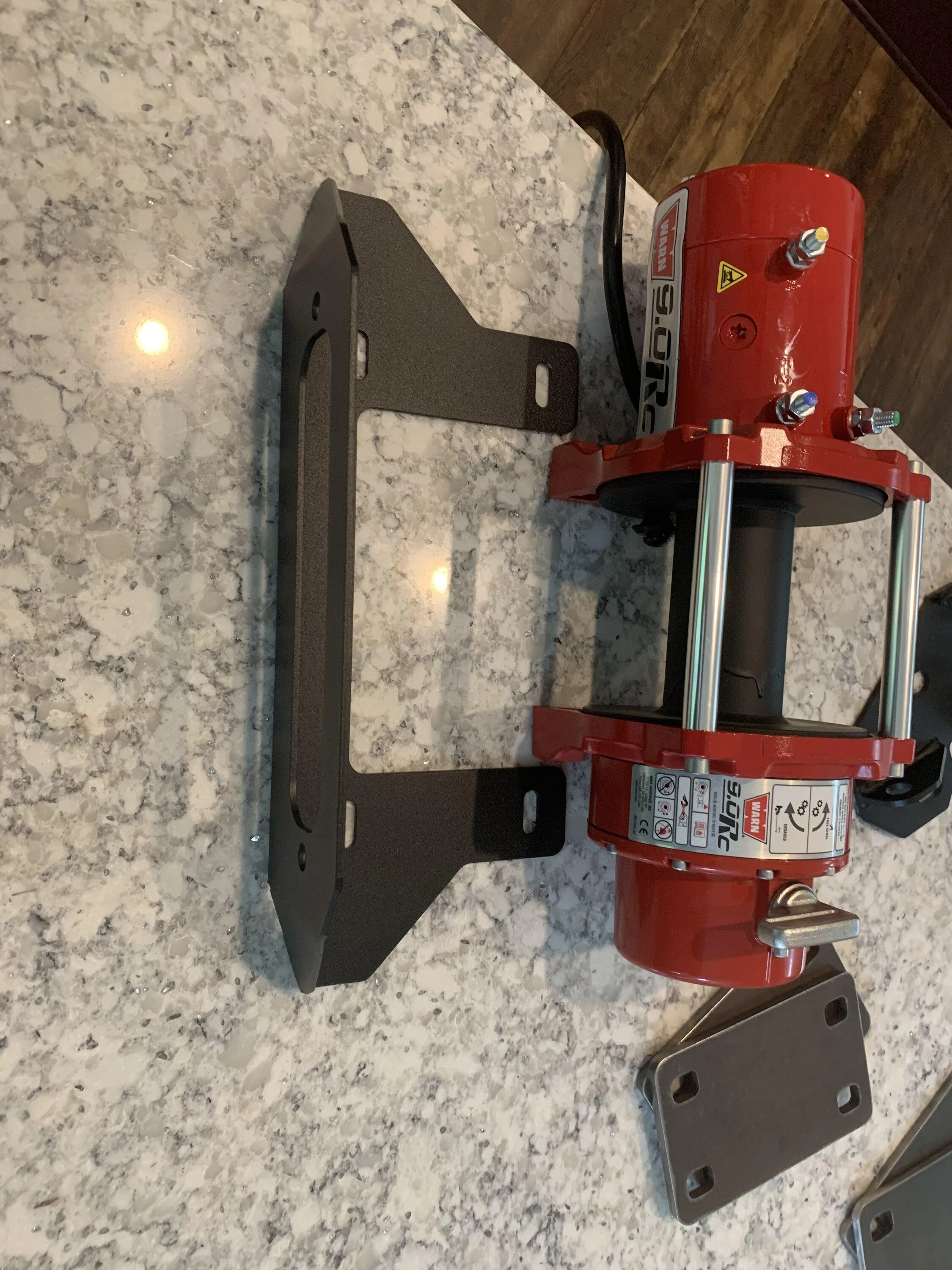 Jeep Gladiator Install 9000 lb. Warn winch on Mojave  plastic bumper, record time and zero sag! 03511A92-7E5E-4C8F-B964-7E334547105E