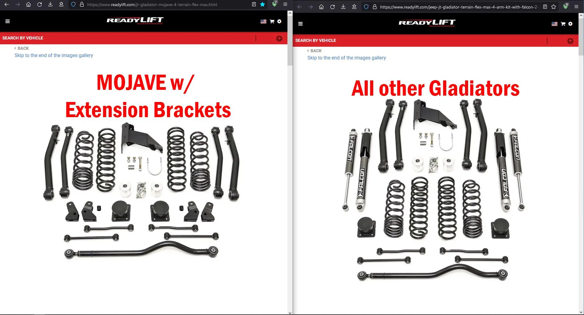 Jeep Gladiator ReadyLIFT 4" Mojave lift kit inquiry Untitled-1