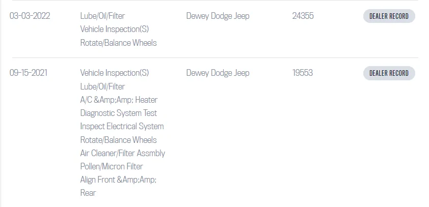 Jeep Gladiator Where exactly do you log oil changes? 1655947019860