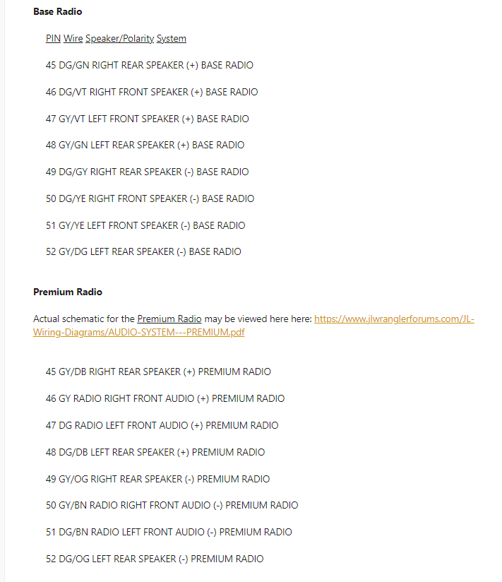Jeep Gladiator Speaker polarity 1655987849239