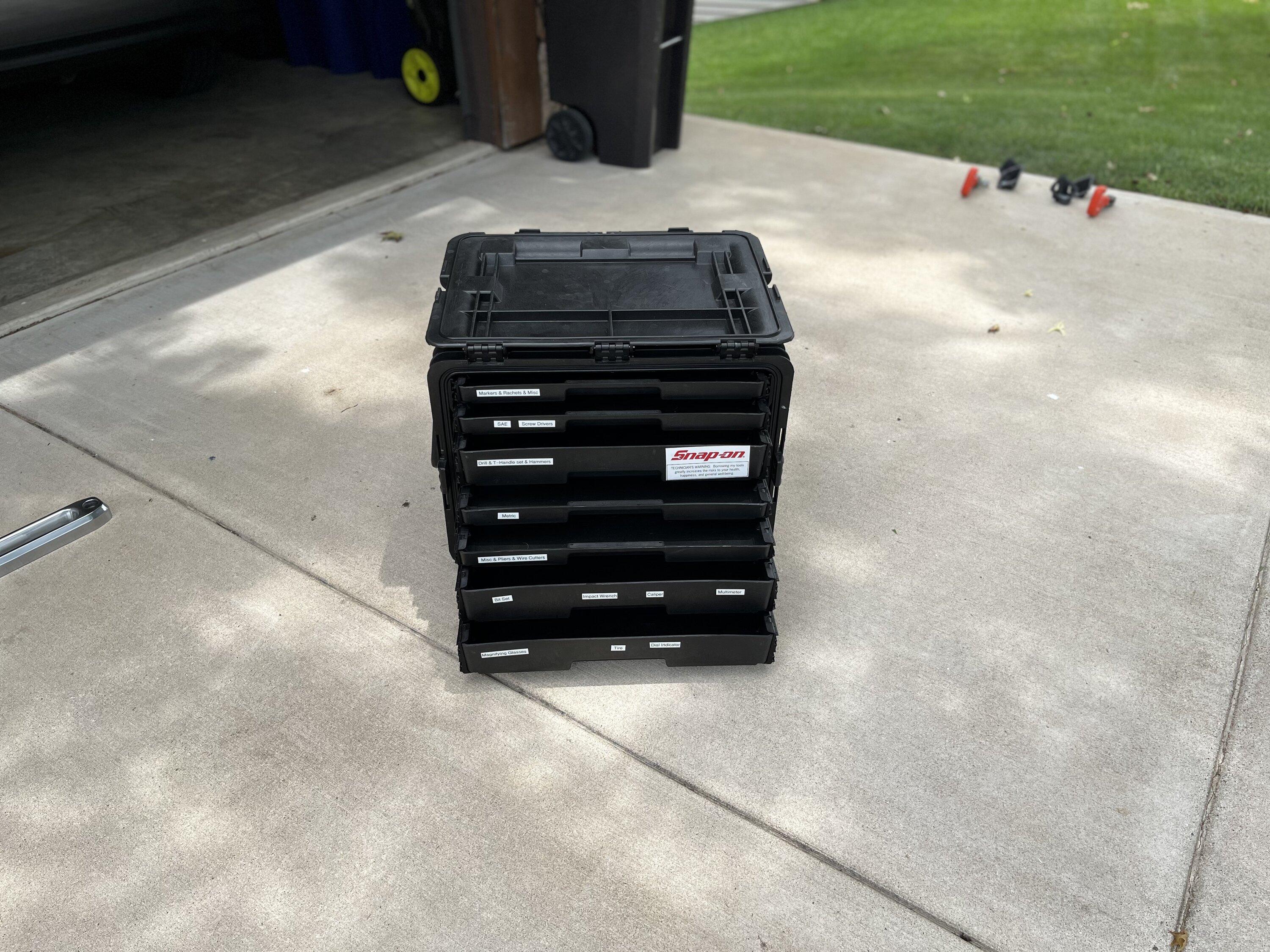 Jeep Gladiator SnapOn Heavy Duty Locking Rolling Tool Box with blank inserts for tool cutouts SO3