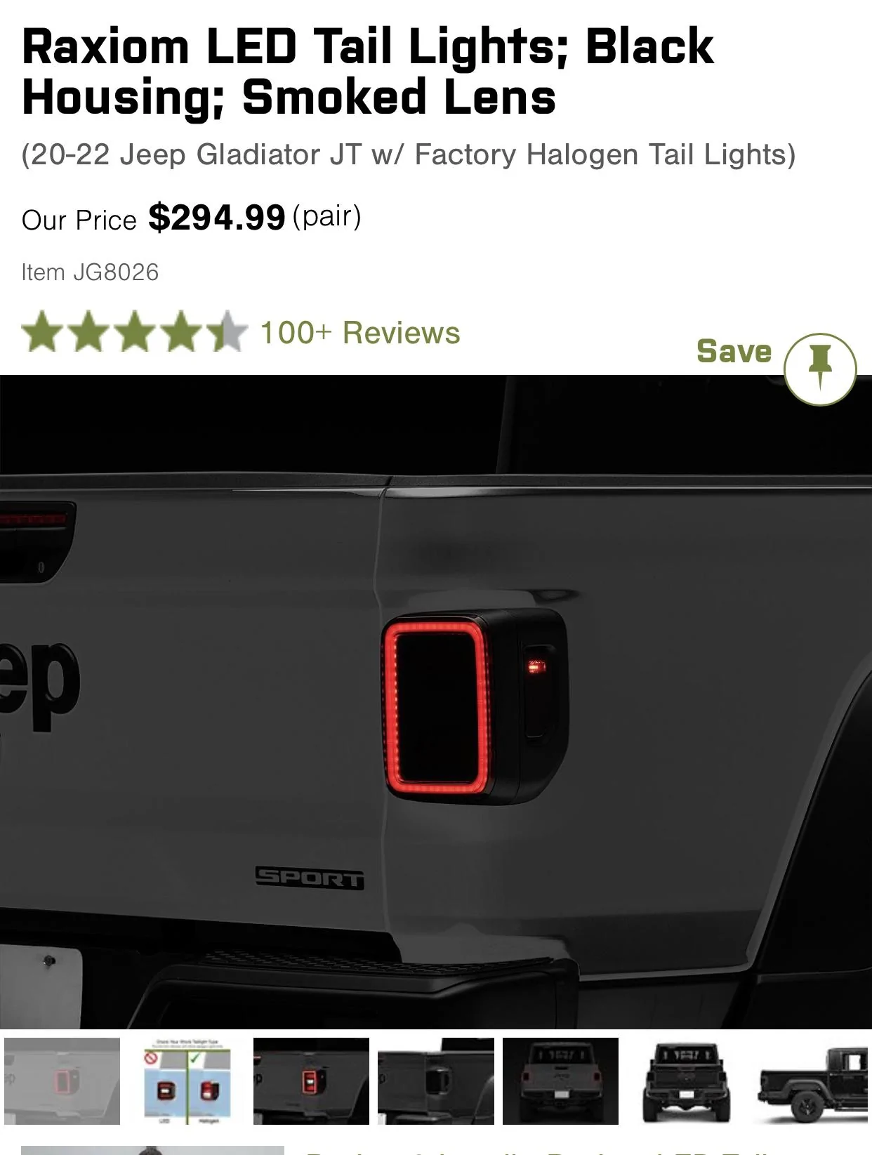 Jeep Gladiator WTT oracle flush mount for stock LED 45E3212B-9097-429E-83E2-5086C151FF7E