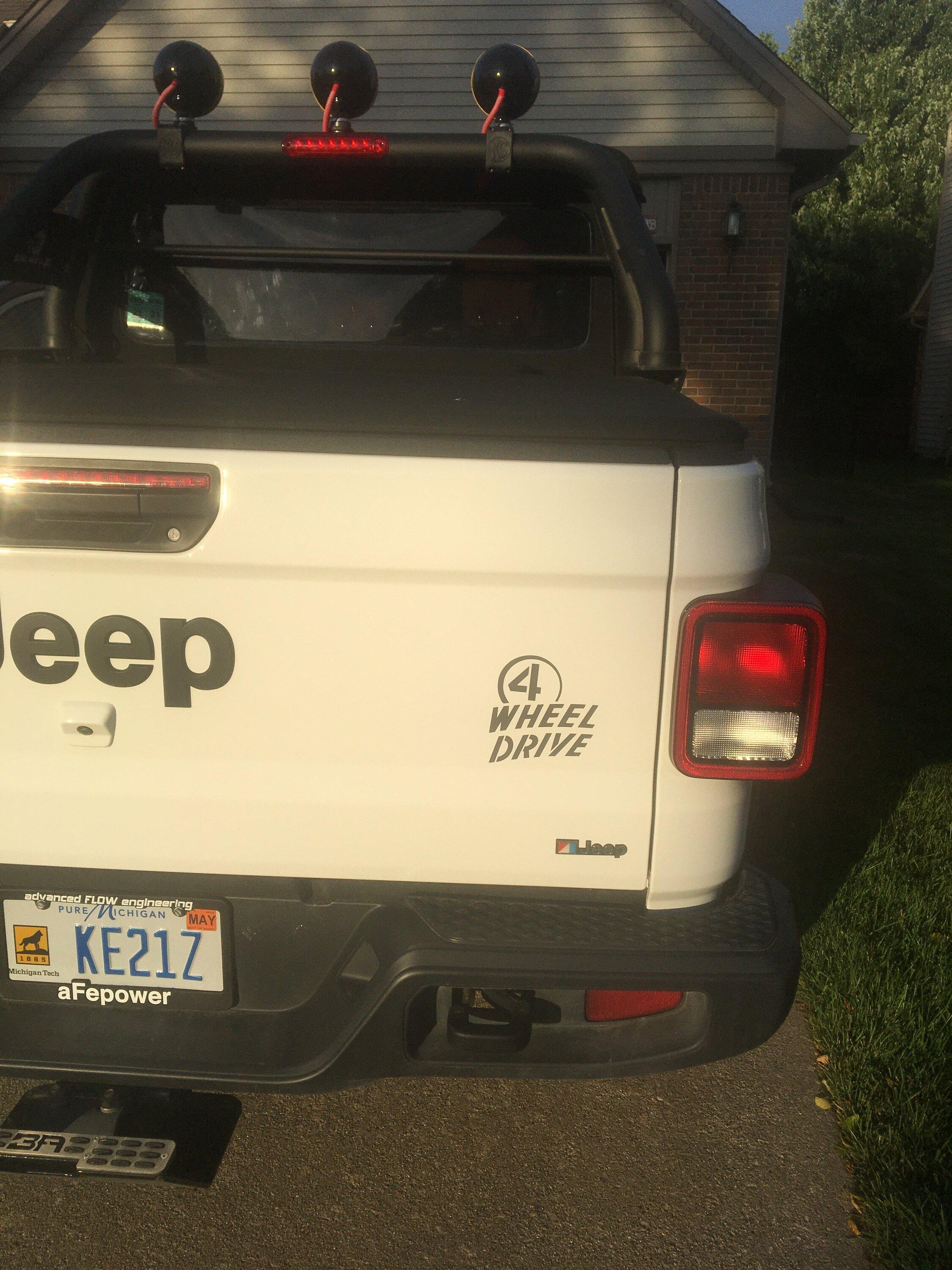 Jeep Gladiator 4 Wheel Drive Decals 4 wheel driver decal