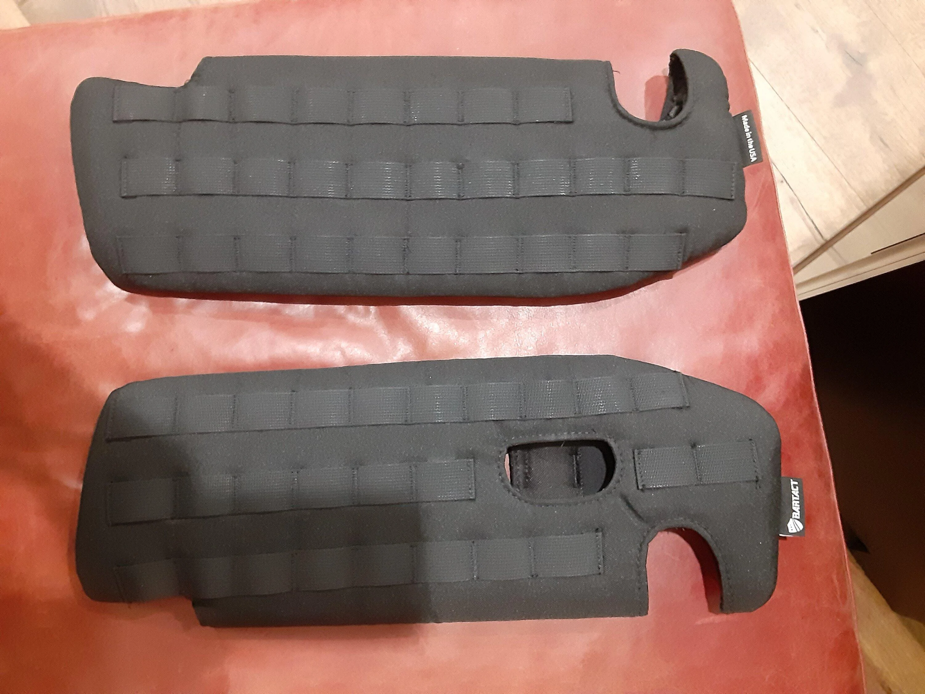 Jeep Gladiator Bartact Black Molle Visor Covers w/ garage opener and mirror cutouts $45 free shipping 20220626_190924