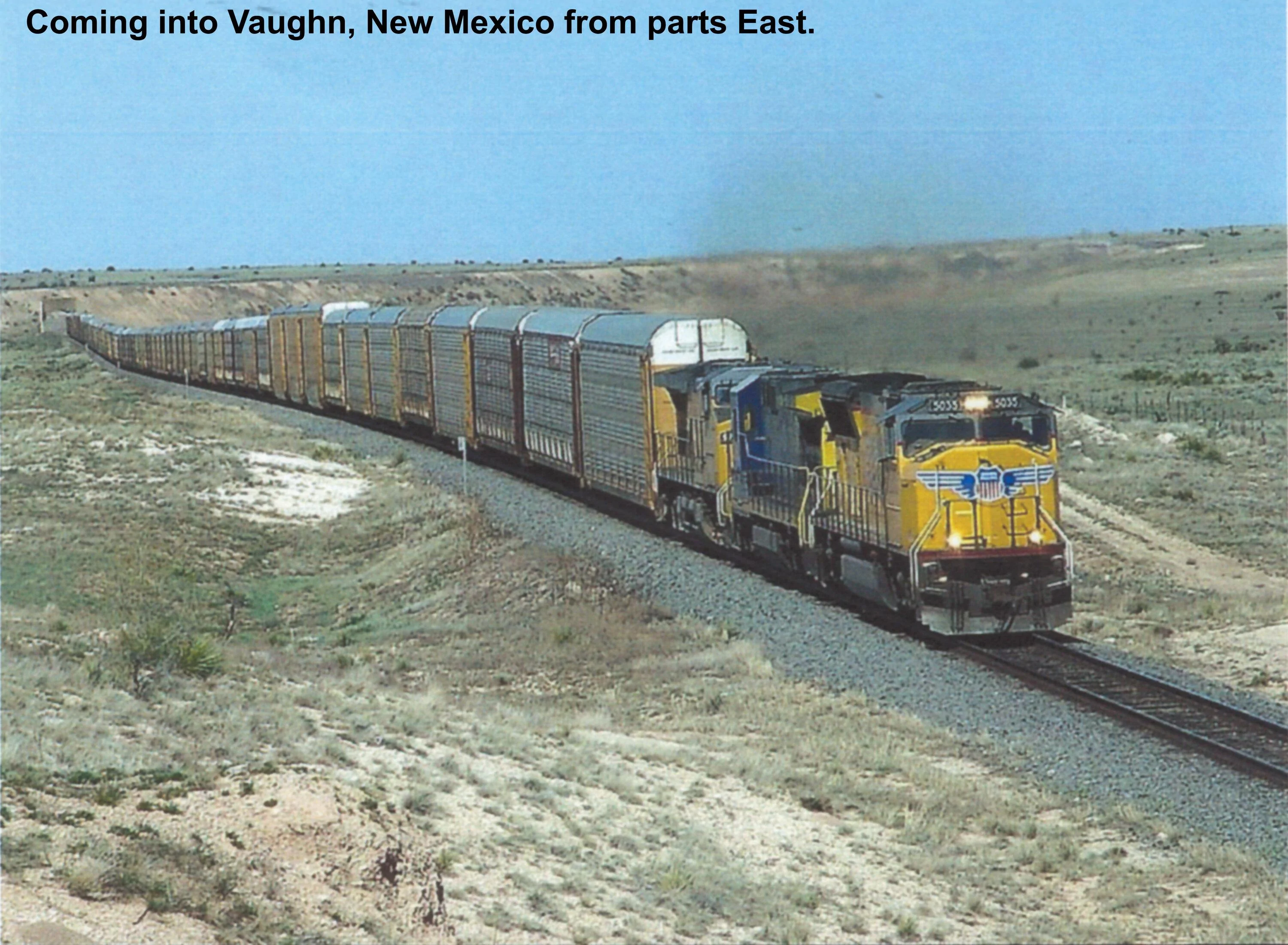 Jeep Gladiator Rail transport of Gladiators UnionPacific into Vaughn NM062722