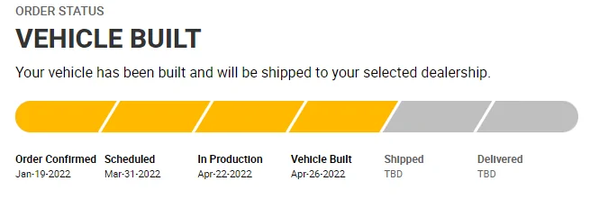 Jeep Gladiator Gladiator Window Sticker and Build Sheet Order Tracking Screenshot 2022-06-27 215555