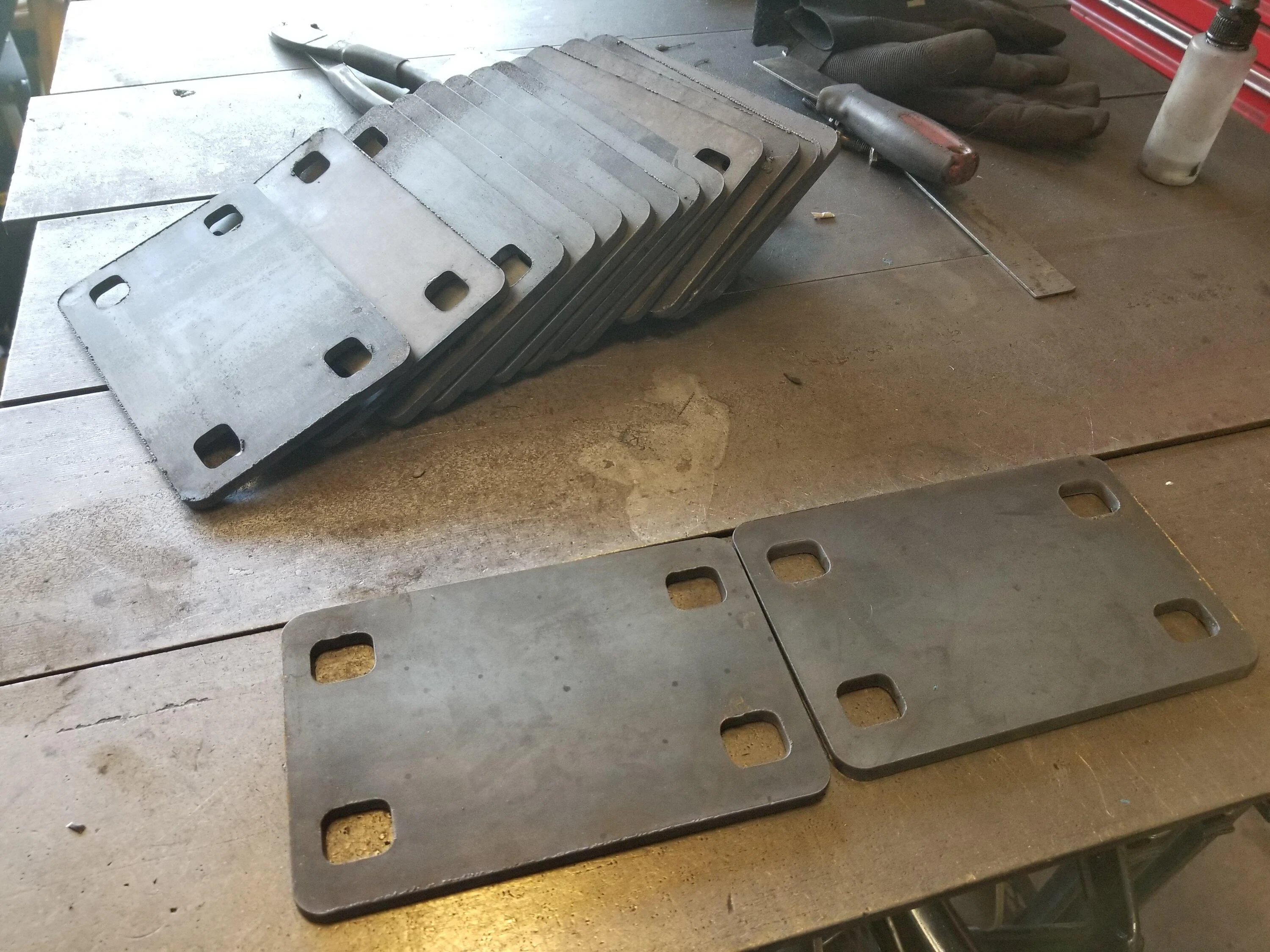Jeep Gladiator 1/4" or 3/8" steel plate bumper spacers 20220627_121235