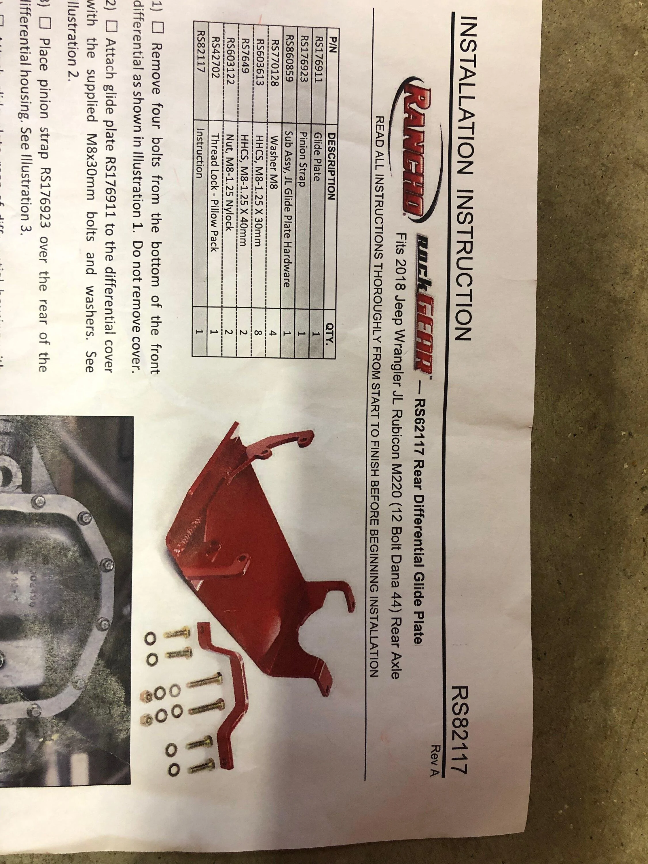 Jeep Gladiator Rancho Differential Sliders/Skids IMG_3987