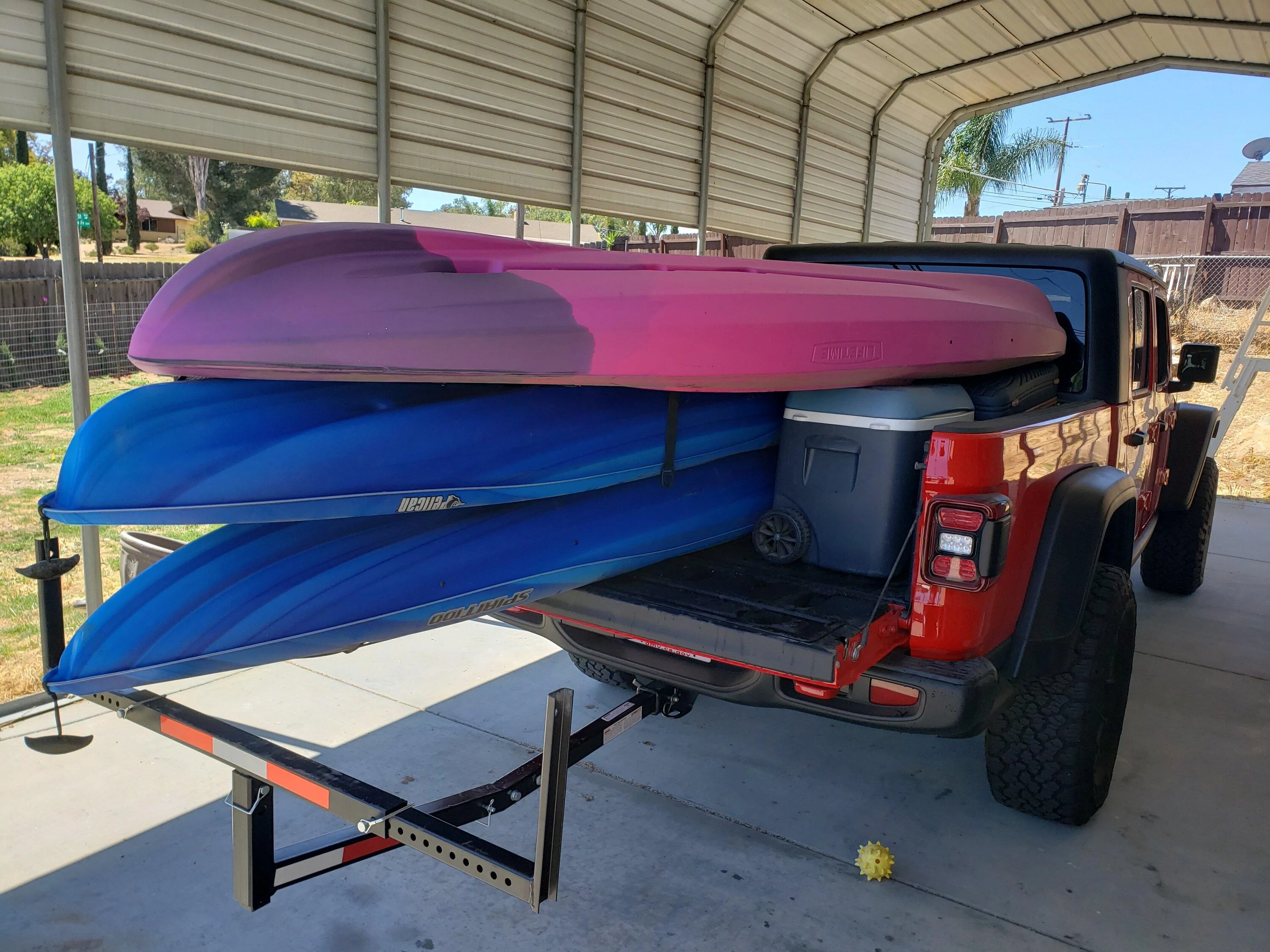 Jeep Gladiator How do you guys carry your kayaks? 20220607_103725