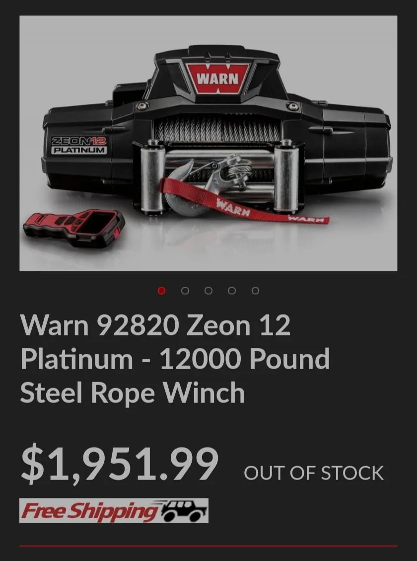 Jeep Gladiator Warn Zeon Platinum 12 winch Screenshot_20220703-113654_Samsung Internet