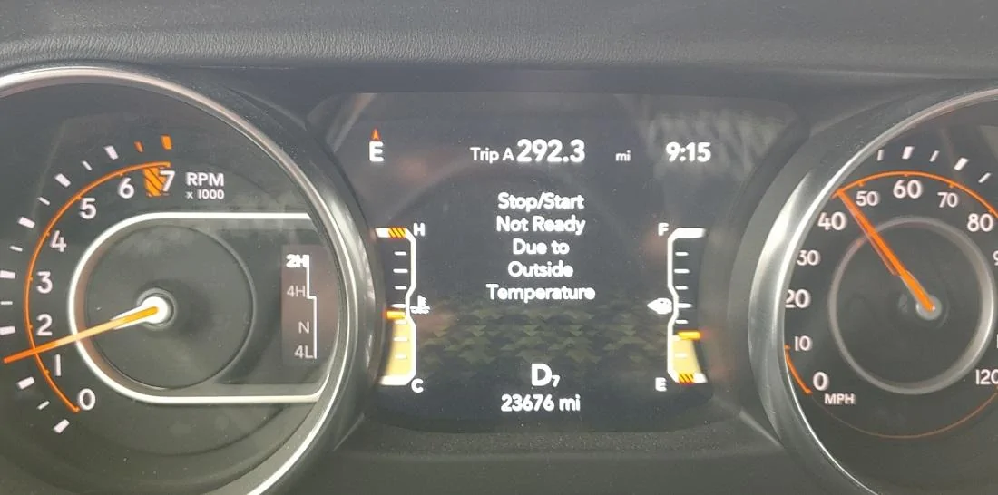 Jeep Gladiator Auto Stop/Start Stopped working. stop-start-outside-tem