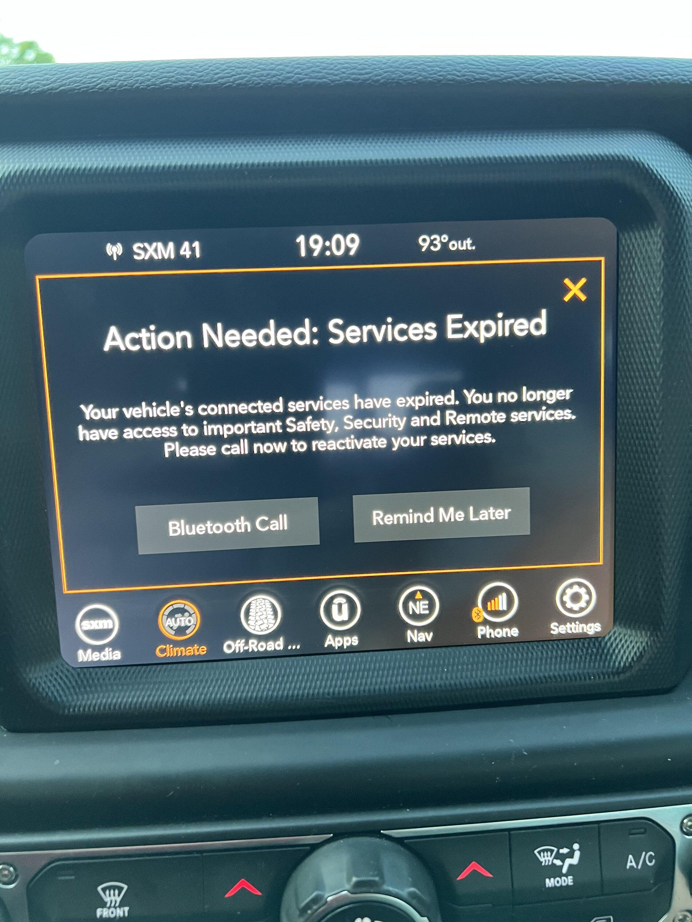 Jeep Gladiator “Action Needed” help with radio screen 2E482D24-F73C-43E2-AF8C-D4AED4B6CA69