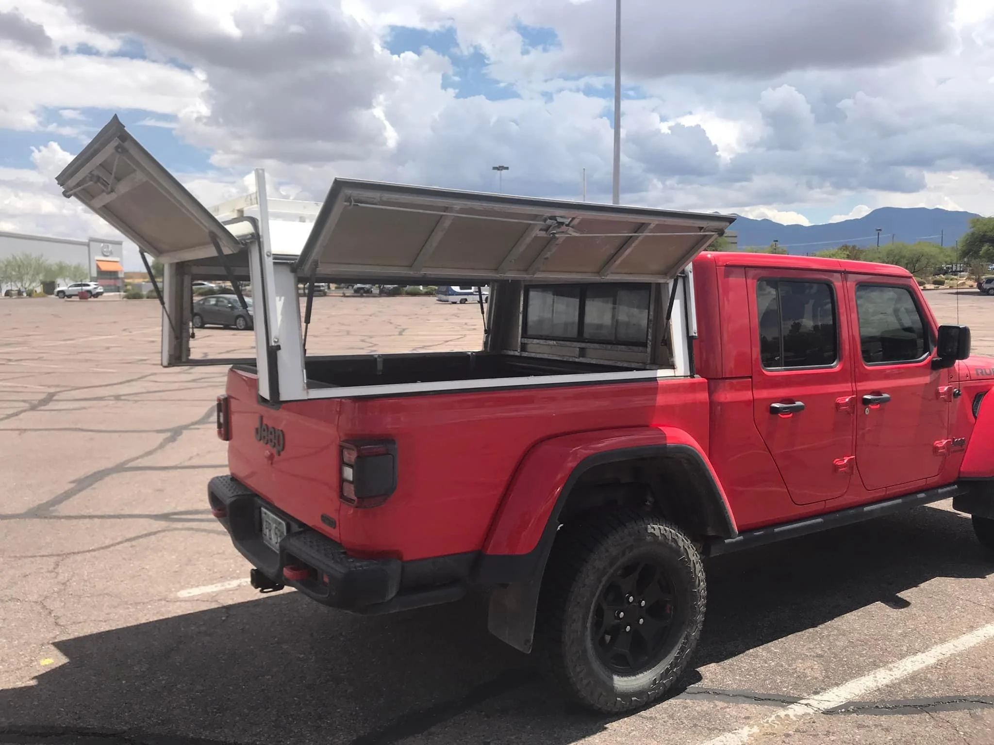Jeep Gladiator Shortened ARE aluminum topper. 290605830_10219598860395242_4472093649858810183_n