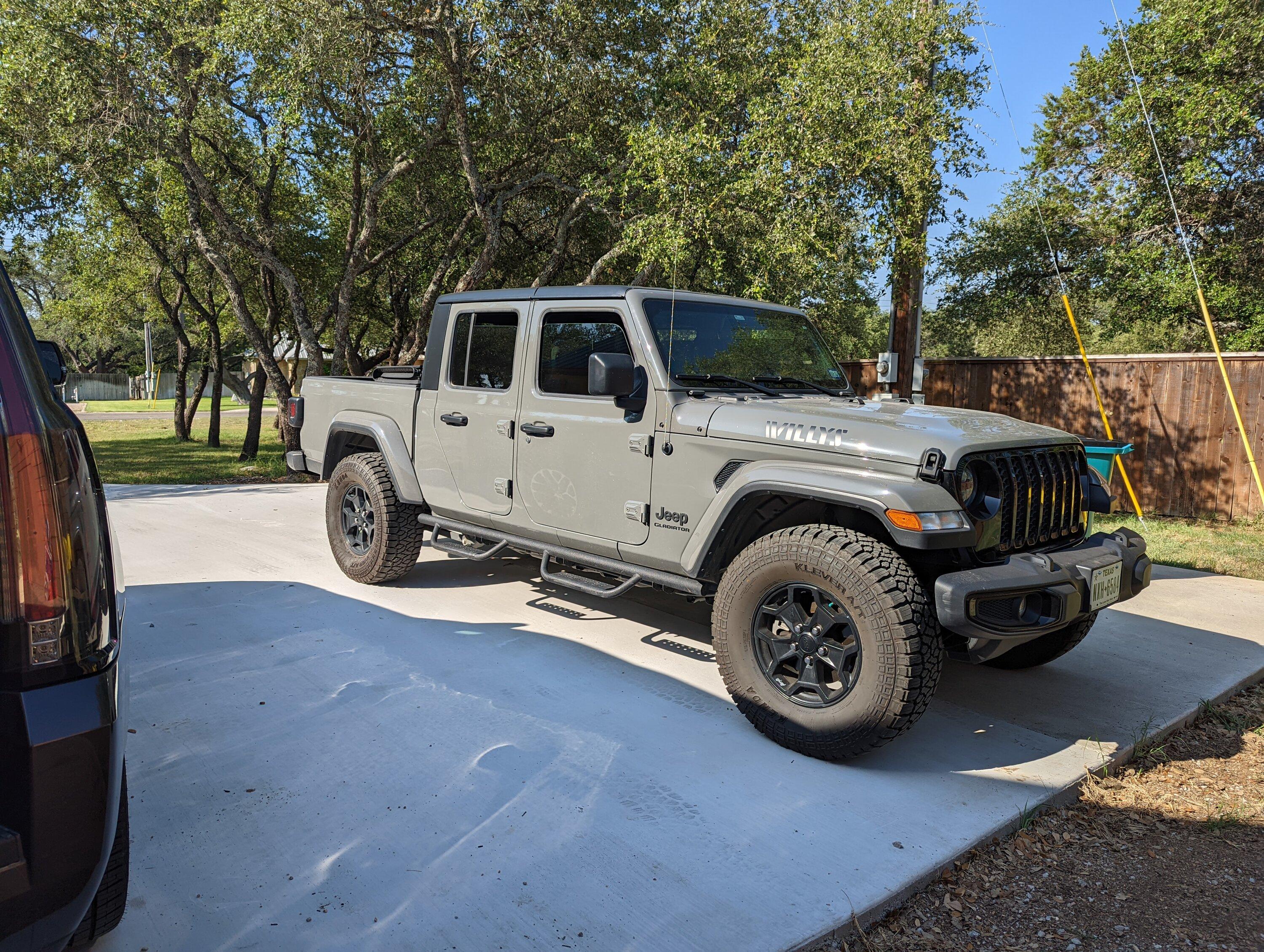 Jeep Gladiator Tires on a 2021 Gladiator Willy Edition PXL_20220710_142913447
