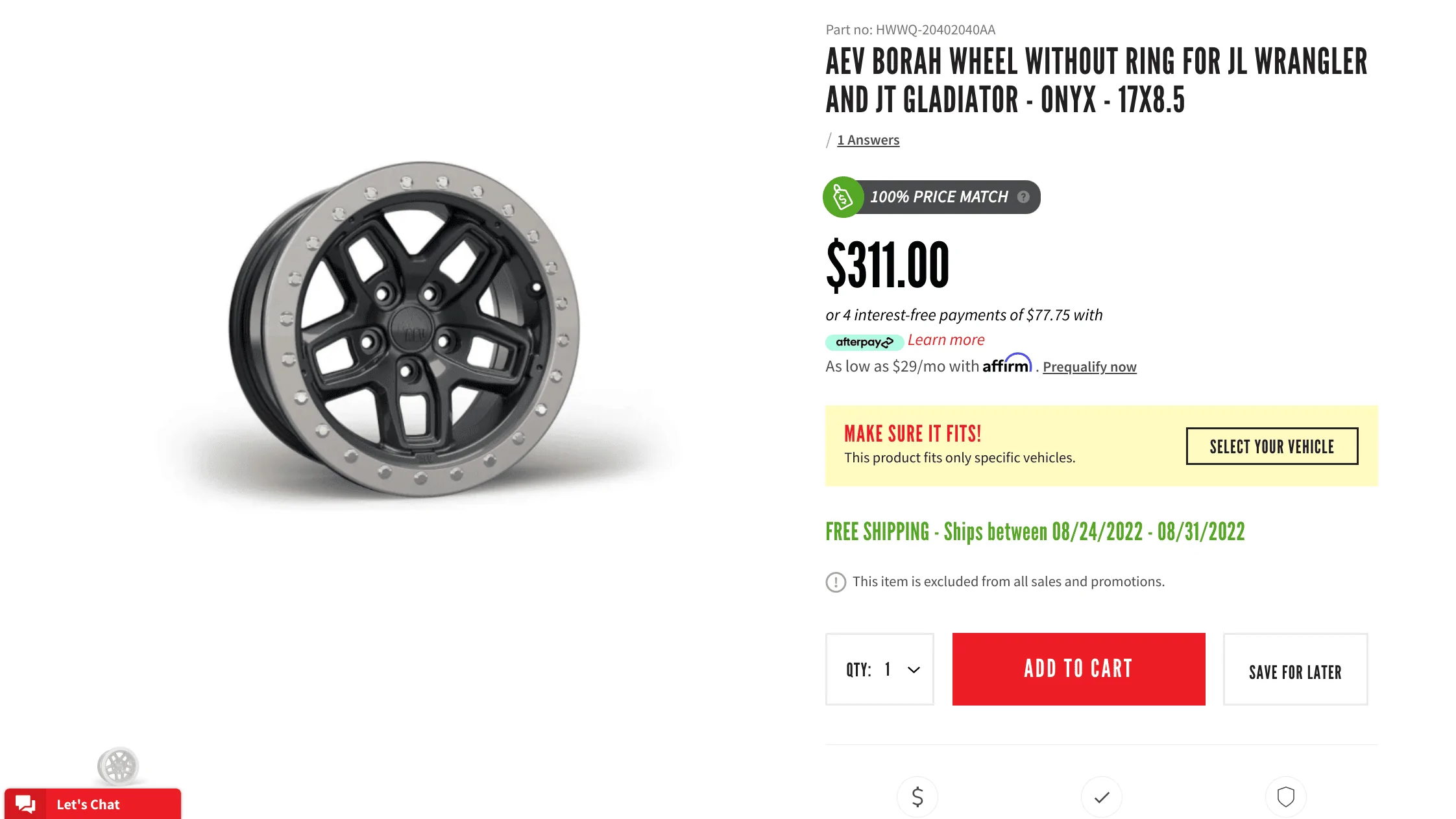 Jeep Gladiator AEV Borah Wheels in Onyx Screenshot 2022-07-12 17.21.51