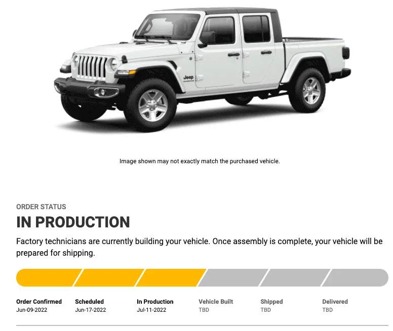 Jeep Gladiator Gladiator Window Sticker and Build Sheet Order Tracking 1657669797501
