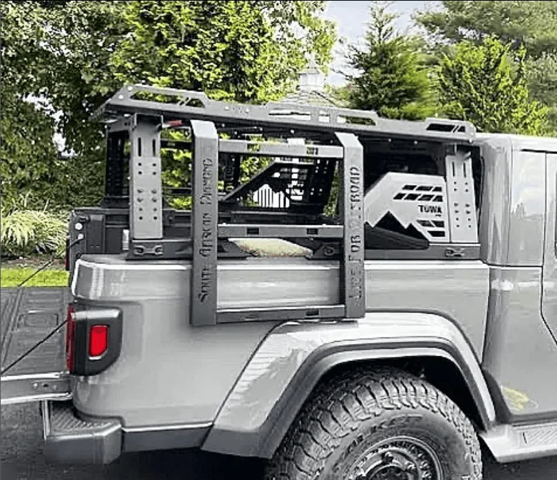 Jeep Gladiator Bed rack with a cargo tray and ladder Screenshot Capture - 2022-07-14 - 10-36-21