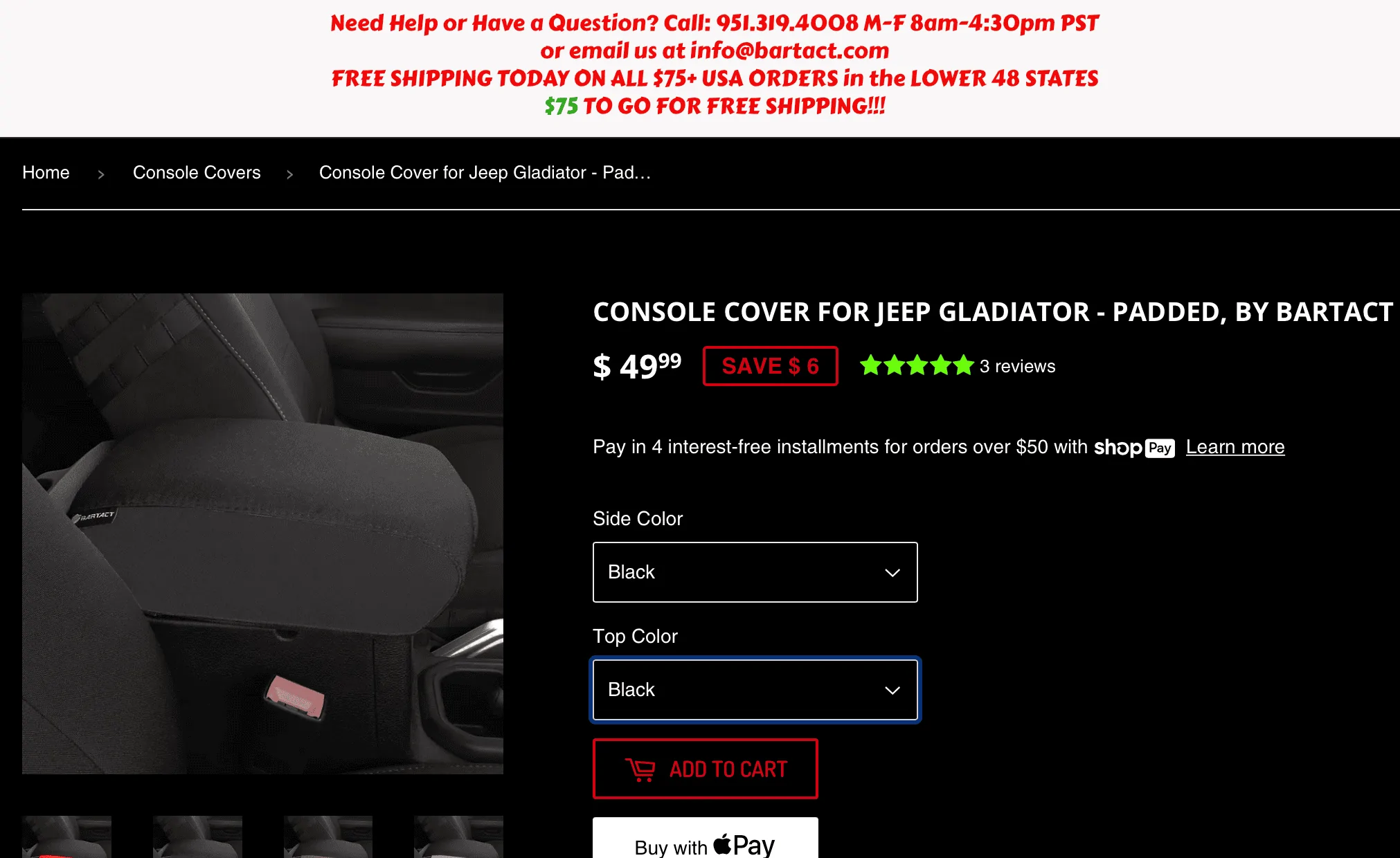 Jeep Gladiator Bartact Seat Covers - Black Screen Shot 2022-07-14 at 4.06.13 PM