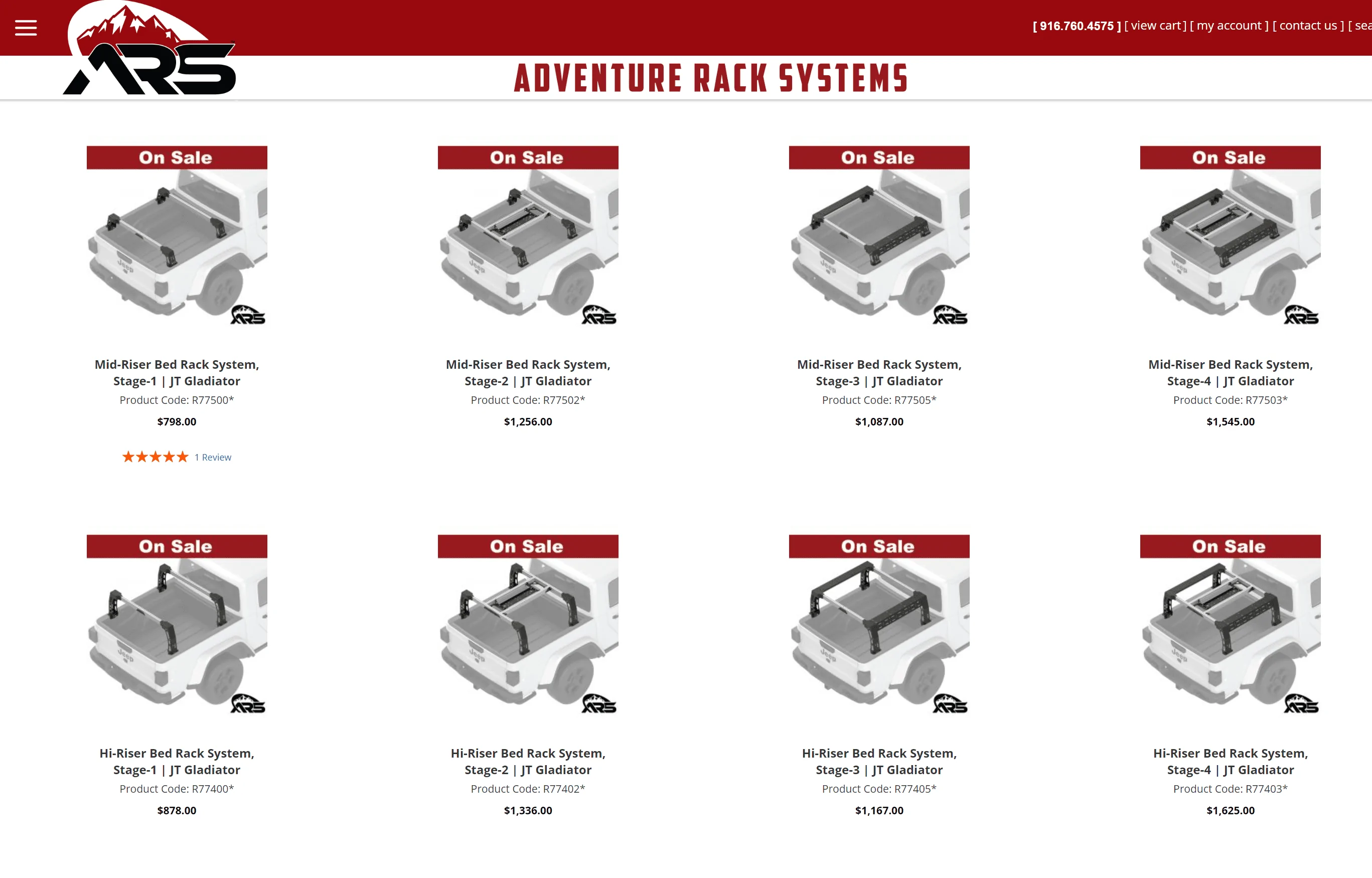 Jeep Gladiator Bed Rack Sale!  20% off 1657901974774