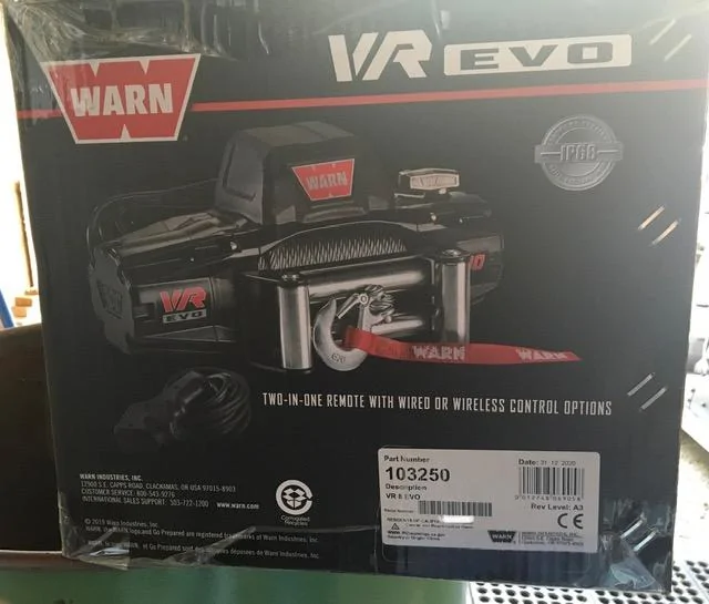 Jeep Gladiator BNIB Warn VR EVO8 Winch (Toronto GTA Area) Warn VR EVO8 winch no serial