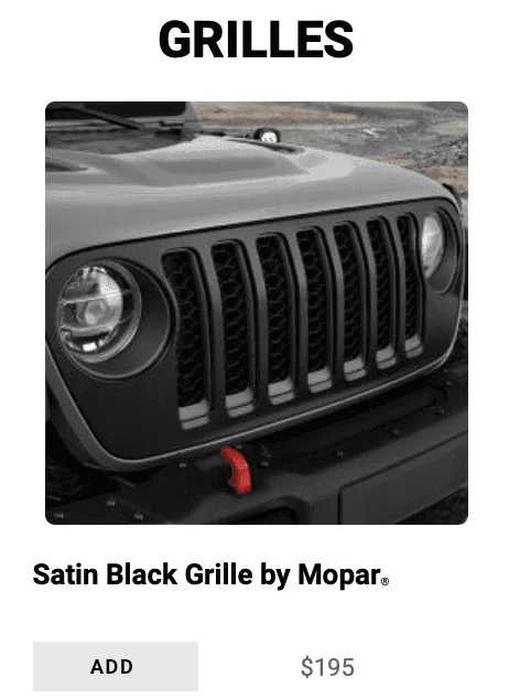 Jeep Gladiator Grill differences on trims. Screen Shot 2022-07-20 at 8.38.13 PM