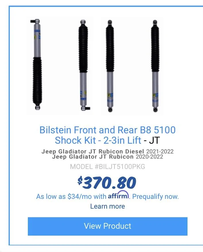 Jeep Gladiator Bilstein 5100s anyone? 87BB80F2-F596-4900-96B2-03FEA894D216