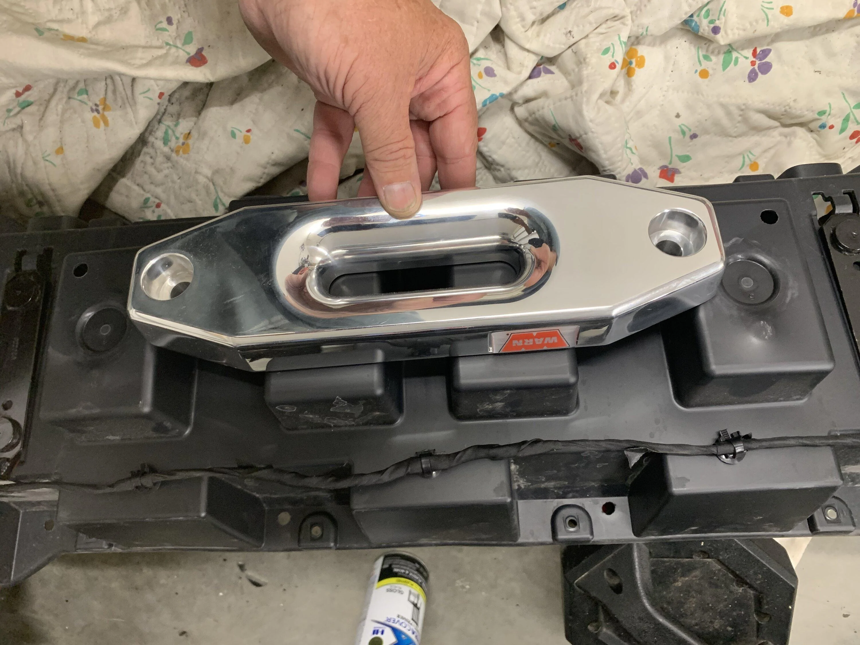 Jeep Gladiator Install 9000 lb. Warn winch on Mojave  plastic bumper, record time and zero sag! 89EF3805-736B-4339-AC4A-856A5E8C7AE2