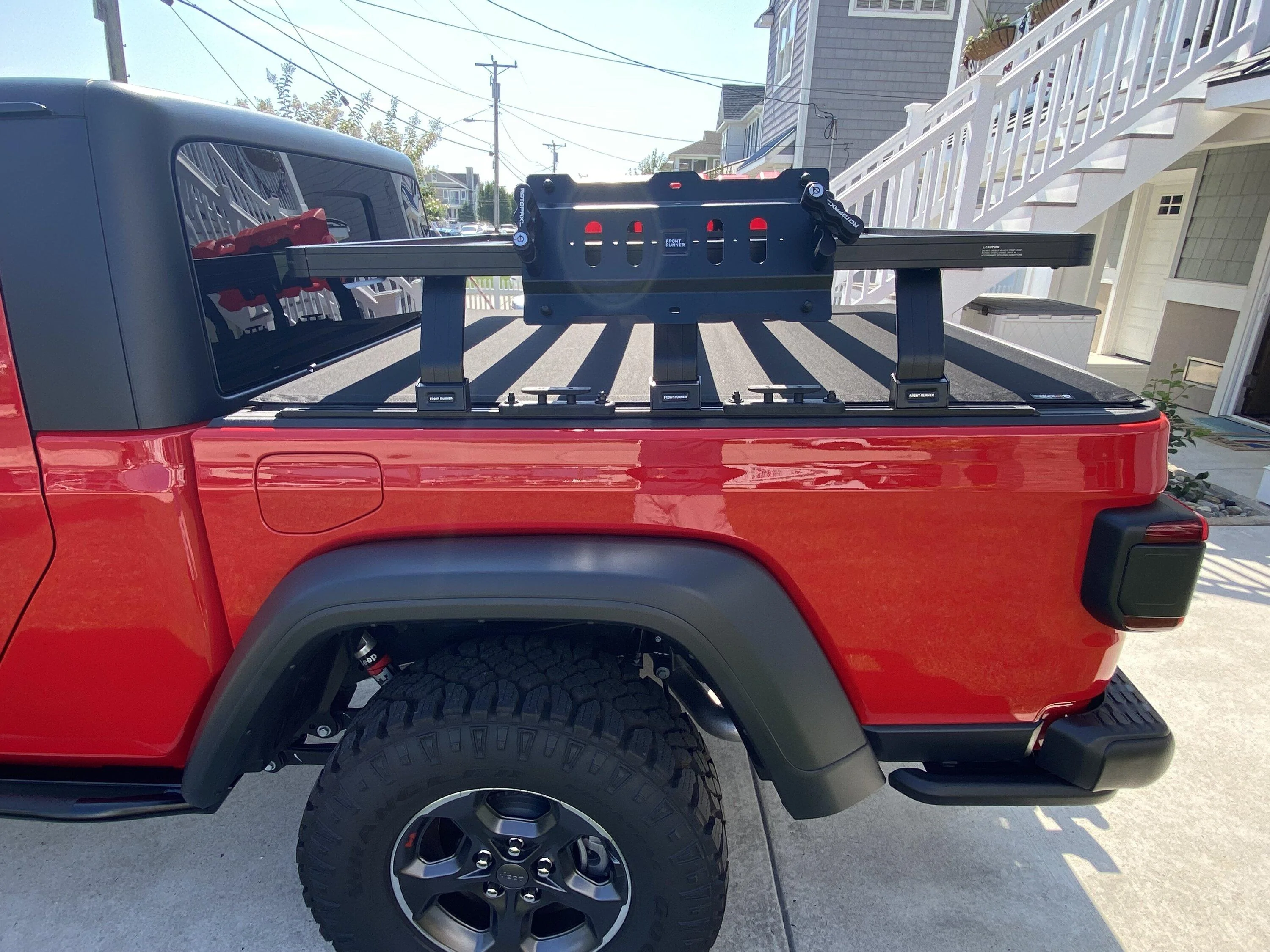 Jeep Gladiator Custom Gladiator Bed Rack Kit with rolling hard Cover. IMG_3427