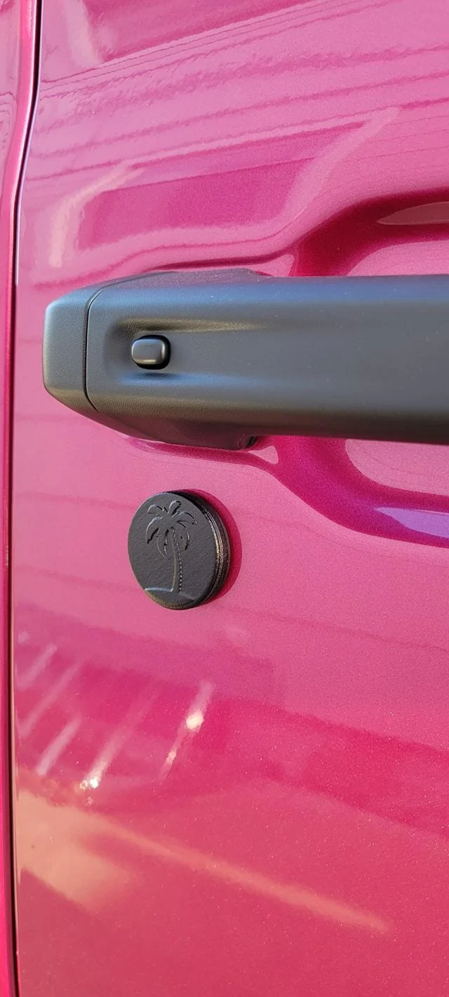 Jeep Gladiator ? Threedom Custom Design Key Lock Caps? Palm Tree Door Ca
